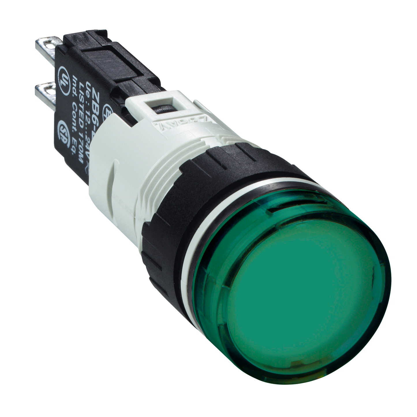 Schneider Electric-XB6AV3BB-Harmony XB6 - voyant rond - Ø16mm - IP65 - DEL intégrée - 24V - cosses - vert