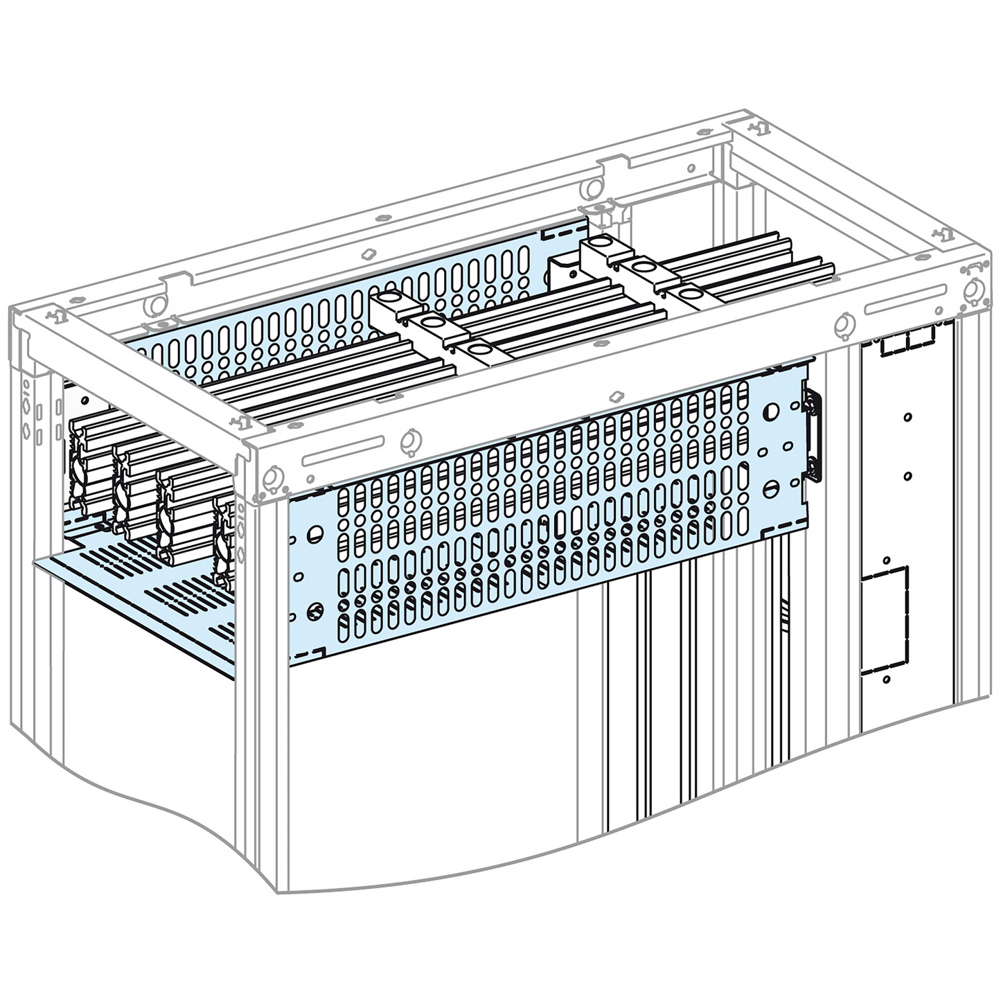 Schneider Electric-LVS04966-PrismaSeT P - Capot JdB horizontal >=3200A - 4M - L650 P600 - Forme 2