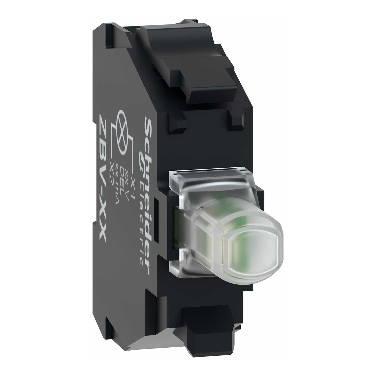 Schneider Electric-ZBVBG1-Harmony - bloc lumin XB4-XB5 - 24V/120VACDC - LED Universelle - racc vis étrier