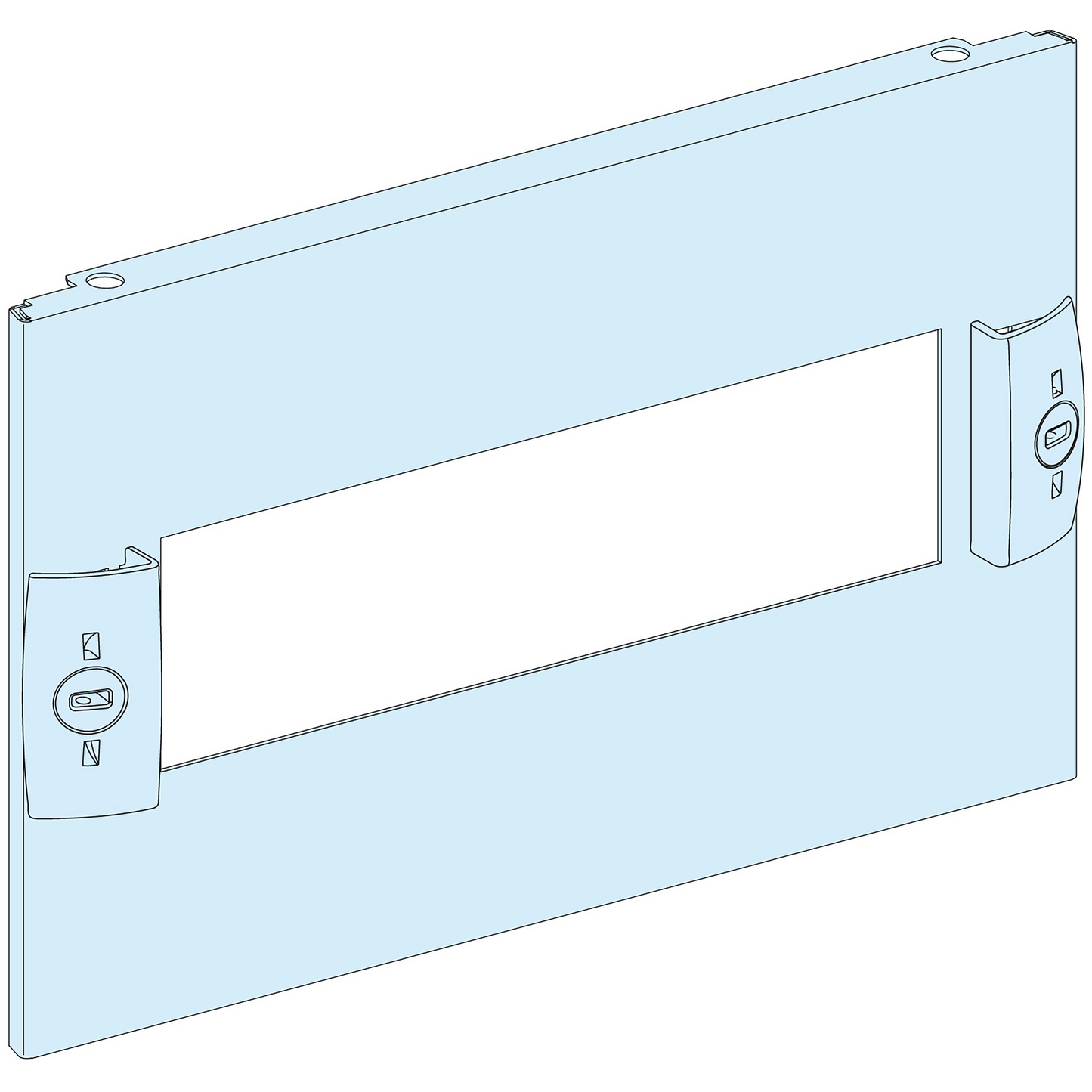 Schneider Electric-LVS03214-PrismaSeT G - Plastron modulaire découpé - 4M - L300-RAL9003