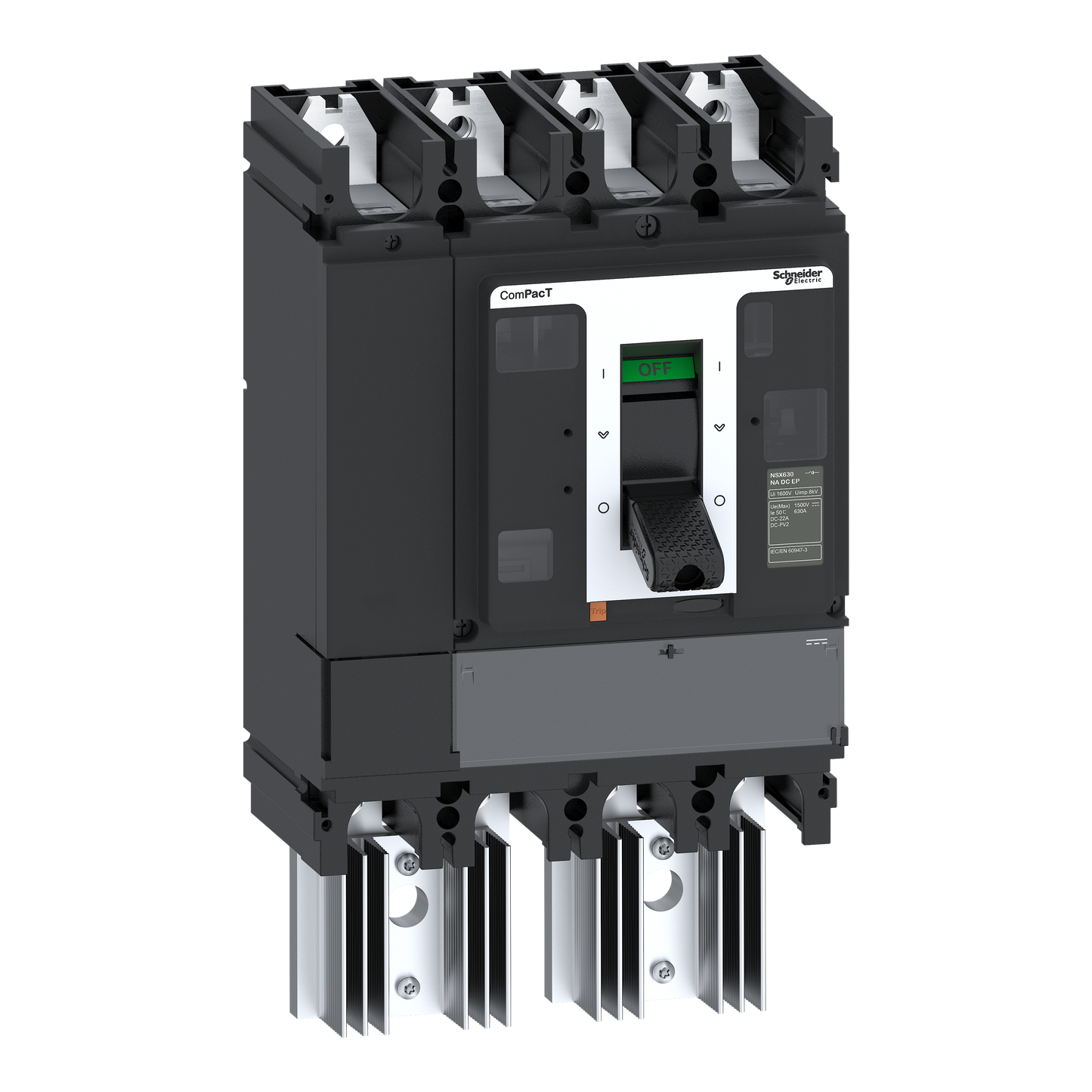 Schneider Electric-C634500D3S-ComPacT NSX630 NA DC EP - interrupteur sectionneur CC EP - 500A - 4P - fixe