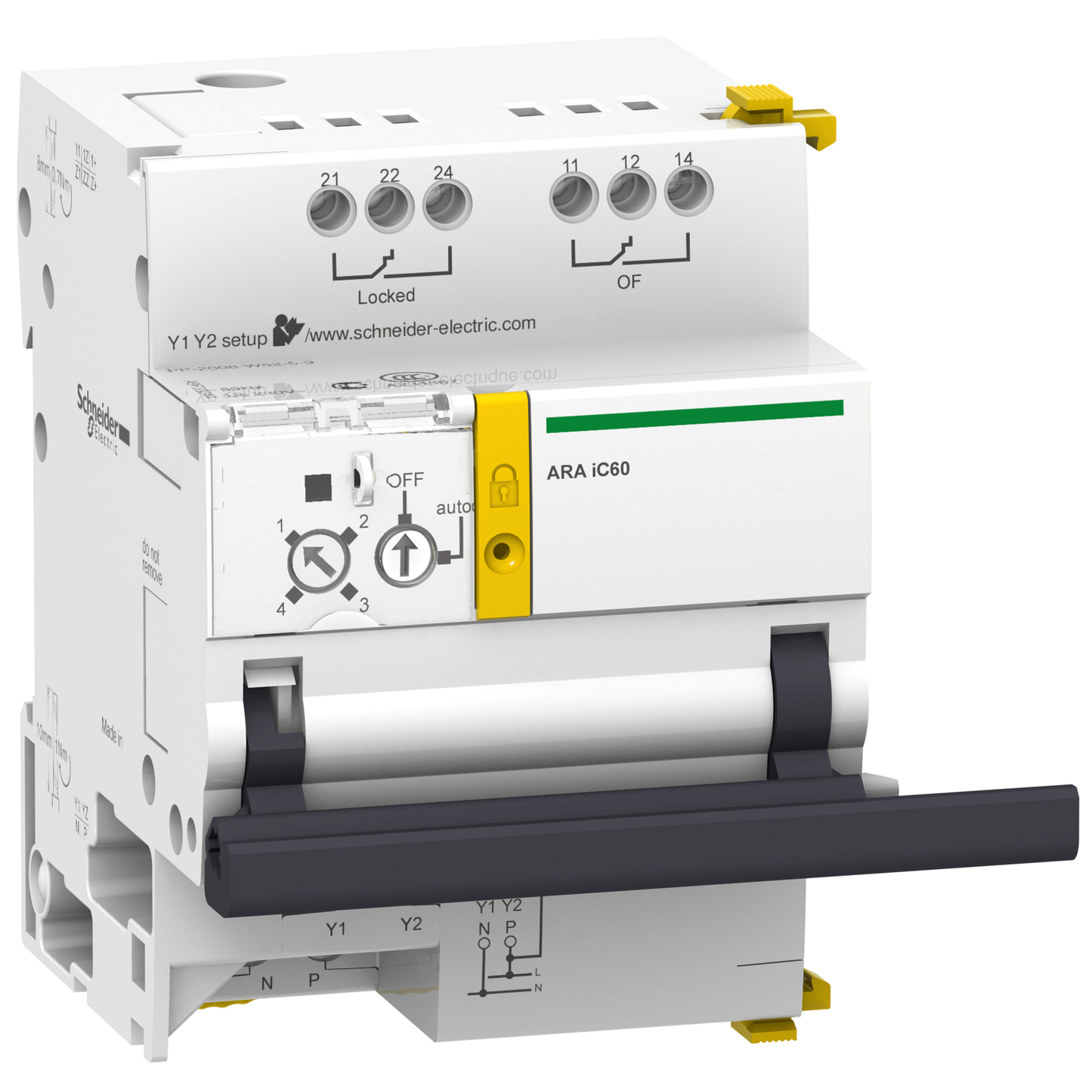 Schneider Electric-A9C70132-Acti9, ARA iC60 automatisme de réarmement pr disjoncteur 1P 1P+N 2P 230VCA 50Hz