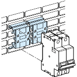 Schneider Electric-LVS04224-PrismaSeT G - Réhausse Pratic pour rail et platine perforée - lot de 5