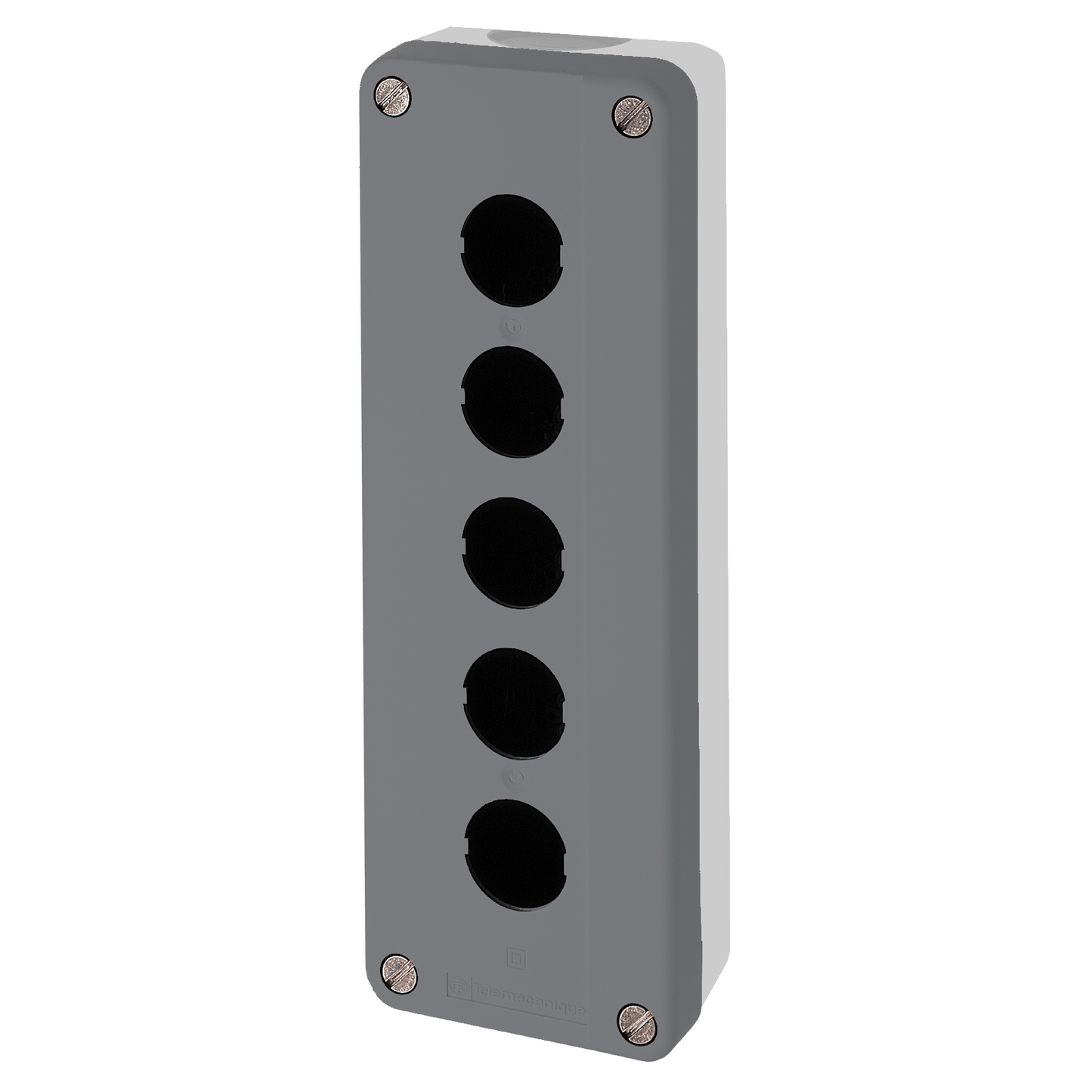 Schneider Electric-XALD05H7-Harmony XAL - boite 5 trous Ø22 - couv gris foncé - fond gris clair - UL/CSA