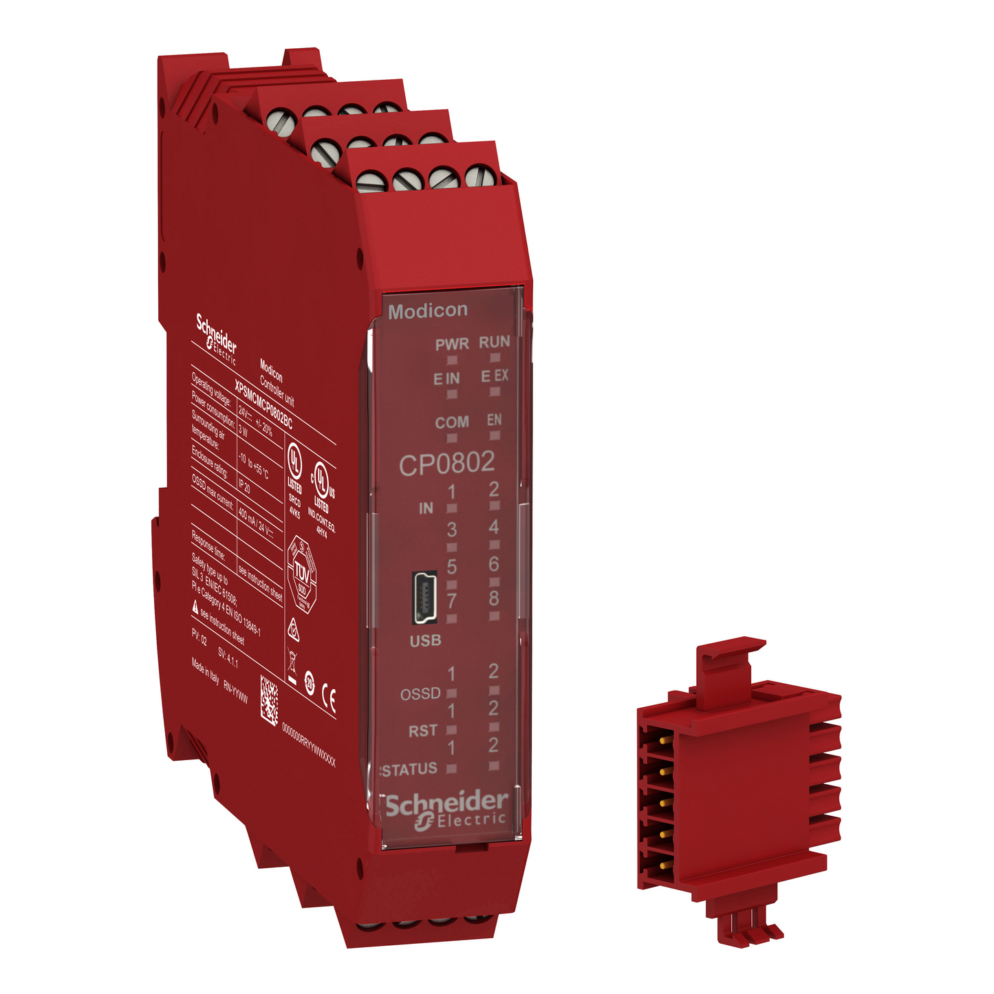 Schneider Electric-XPSMCMCP0802BC-Preventa - Contrôleur XPSMCM-8 entrées 2 sorties-bornier à vis