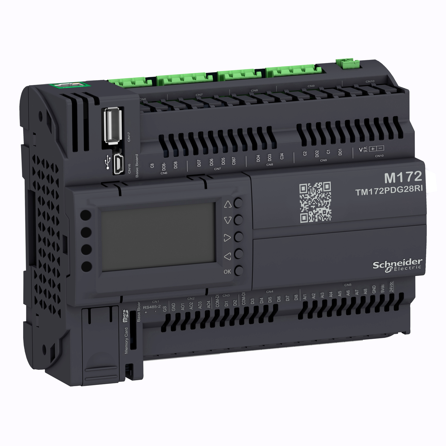 Schneider Electric-TM172PDG28RI-Modicon M171 - M172 - contrôleur programmable - 28 entrées/sorties - affichage