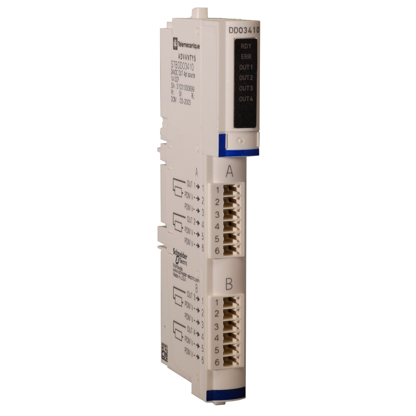 Schneider Electric-STBDDO3410K-Advantys STB - kit de sortie numérique standard Modicon - 4 sorties - 24Vcc