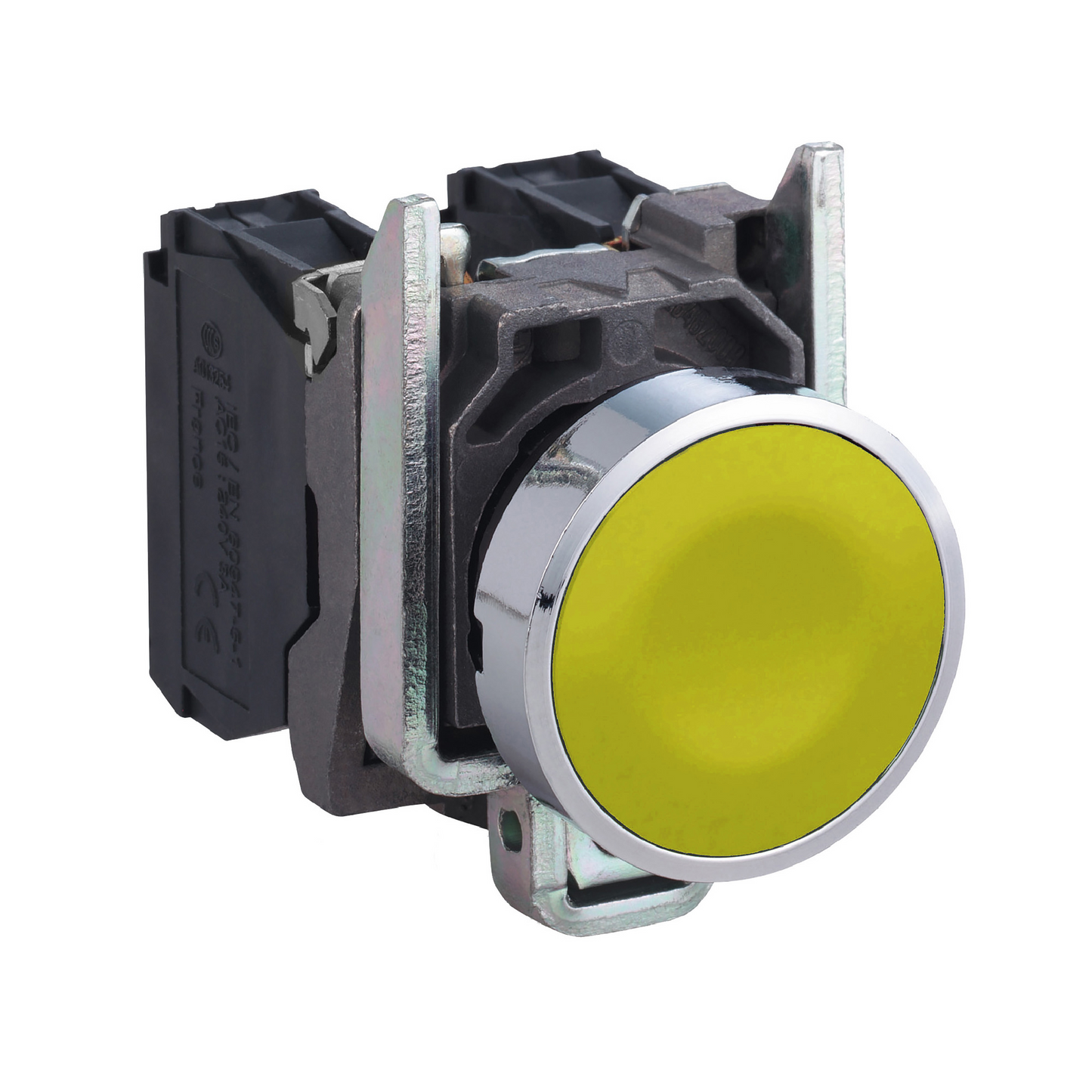 Schneider Electric-XB4BA55-BOUTON POUSSOIR, JAUNE, 1
