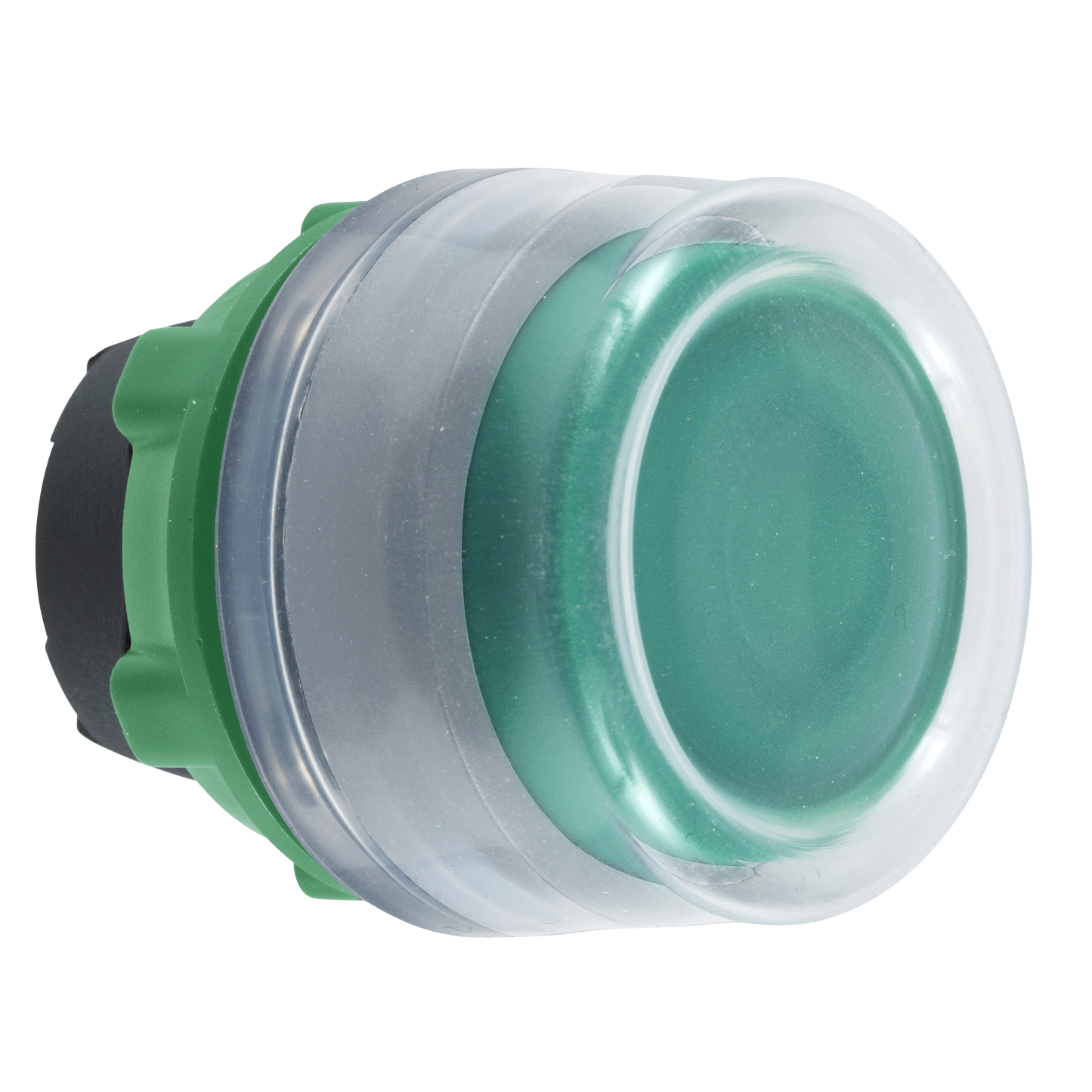 Schneider Electric-ZB5APA3C0-Harmony XB5 - tête bouton poussoir - Ø22 - col grise - capuchonné - vert