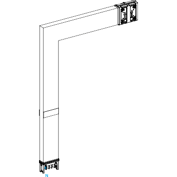 Schneider Electric-KSA250DLF43F-Canalis KSA - coude spécial 250A montage bas - 2 côtés ajust. 250 à 1200mm