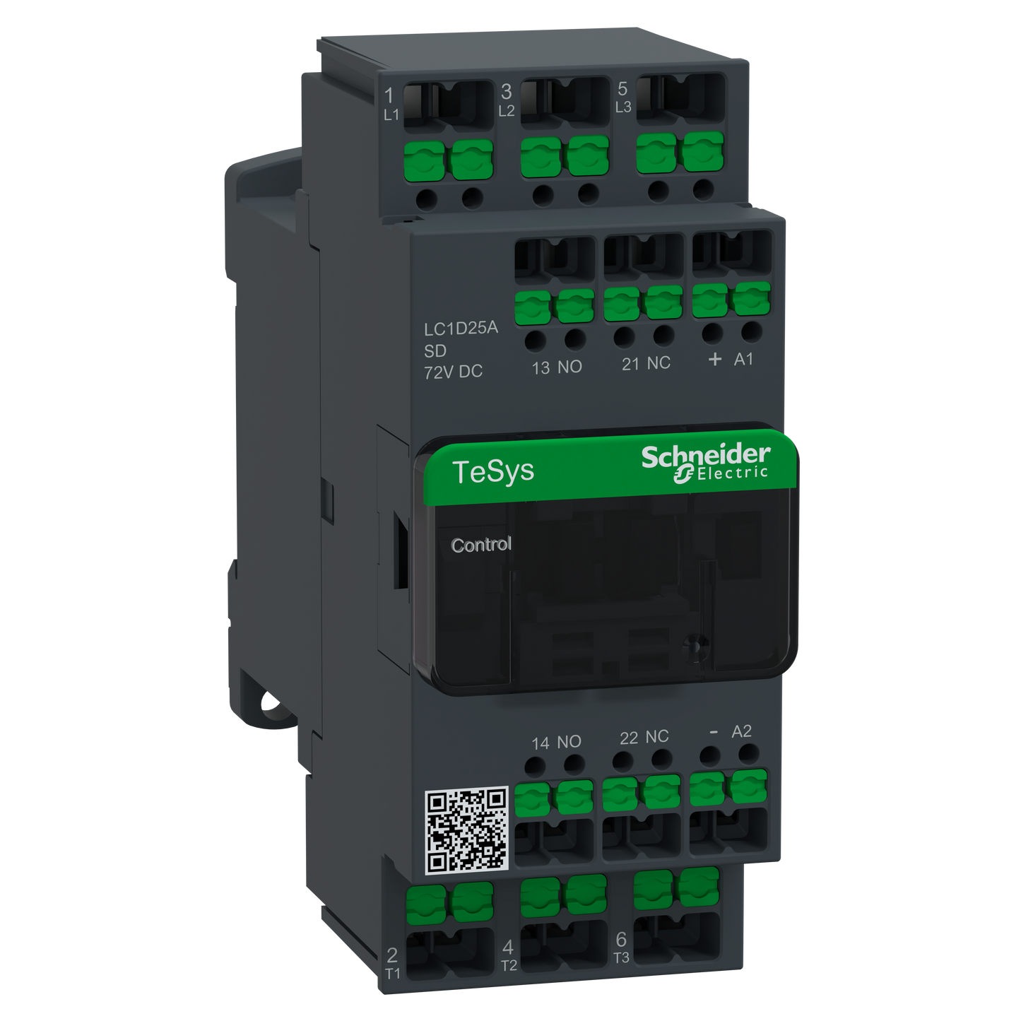 Schneider Electric-LC1D25ASD-SnIn CONT25A 1F 1O 72V CC LPL