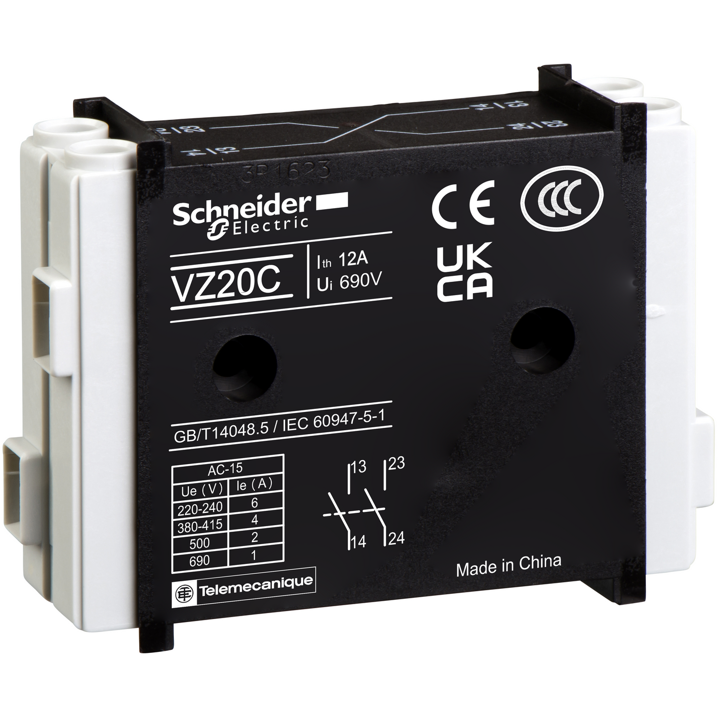 Schneider Electric-VZ20-Bloc contacts auxiliares 2F