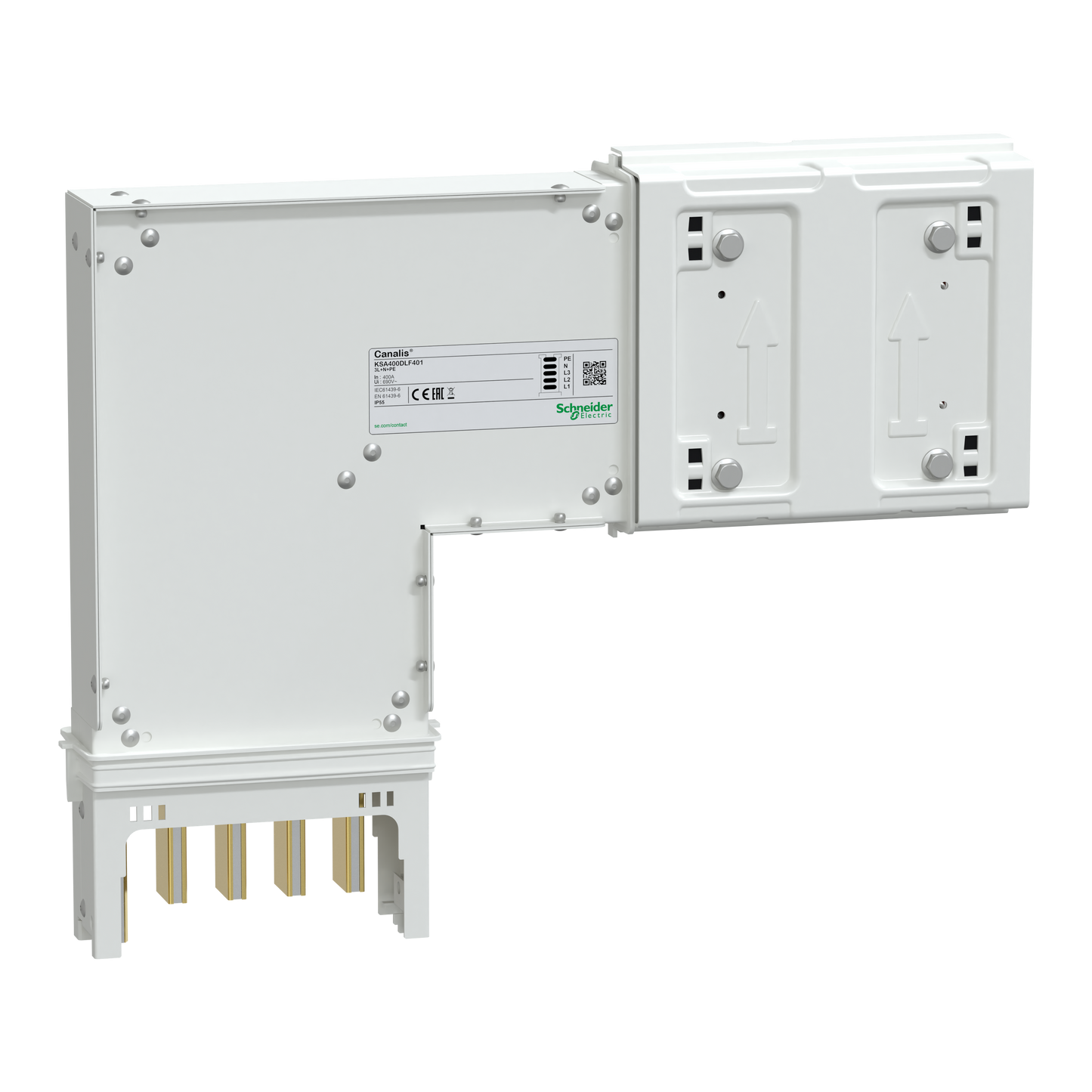 Schneider Electric-KSA400DLF401-Canalis KSA - coude 400A montage vers le bas