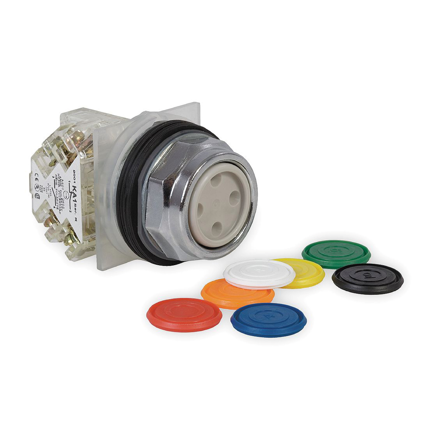 Schneider Electric-9001KR1UH13-Harmony 9001K - bouton-poussoir - choix 7 couleurs - Ø30 - à imp.affleurant -1OF