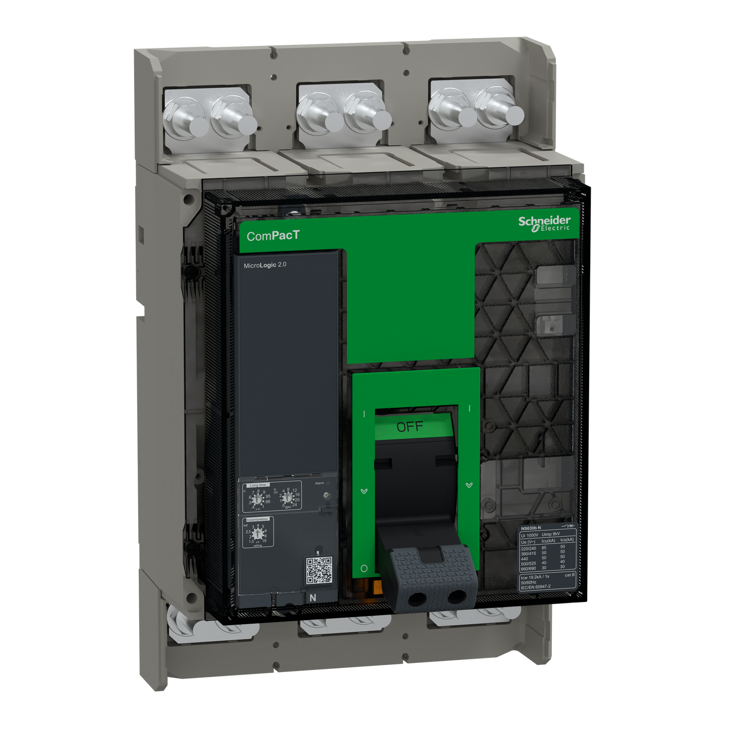 Schneider Electric-C063N320FM-ComPacT NS630N - disjoncteur - MicroLogic 2.0 630A - 3P - 50kA - fixe - manuel