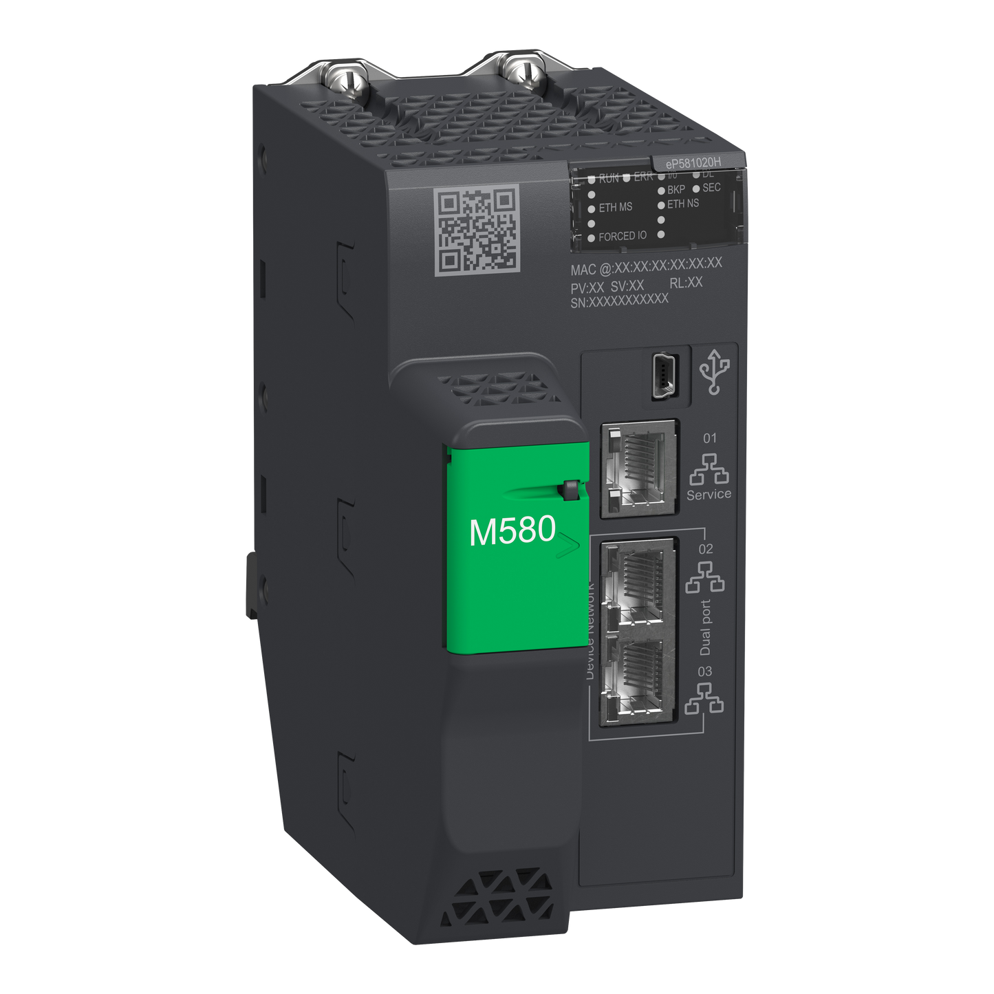 Schneider Electric-BMEP581020H-Modicon M580 - processeur - 1024 E/S TOR 256 E/S ANA - 3 Ethernet std - durci