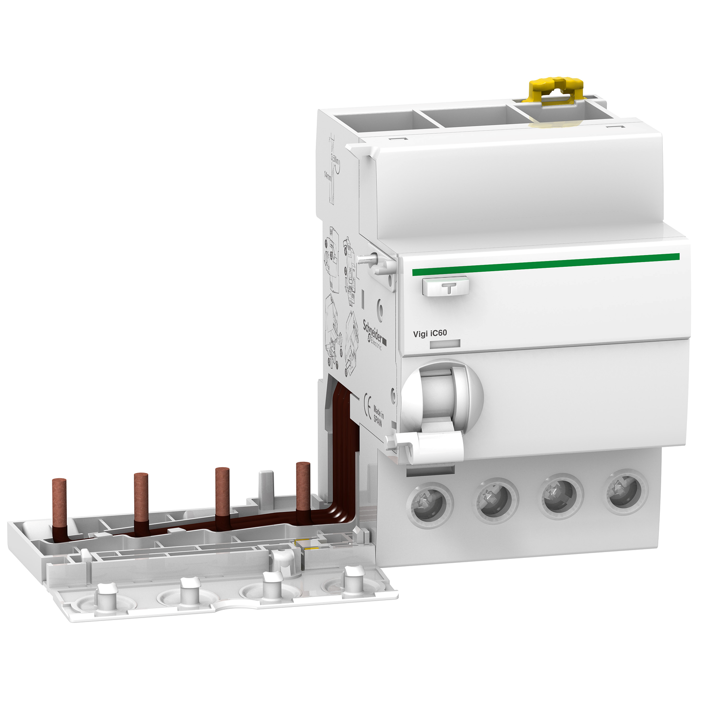 Schneider Electric-A9V15463-Acti9 Vigi iC60 - Bloc diff. 230Vca à 400Vca - 4P 63A 300mA - sélectif - Type AC