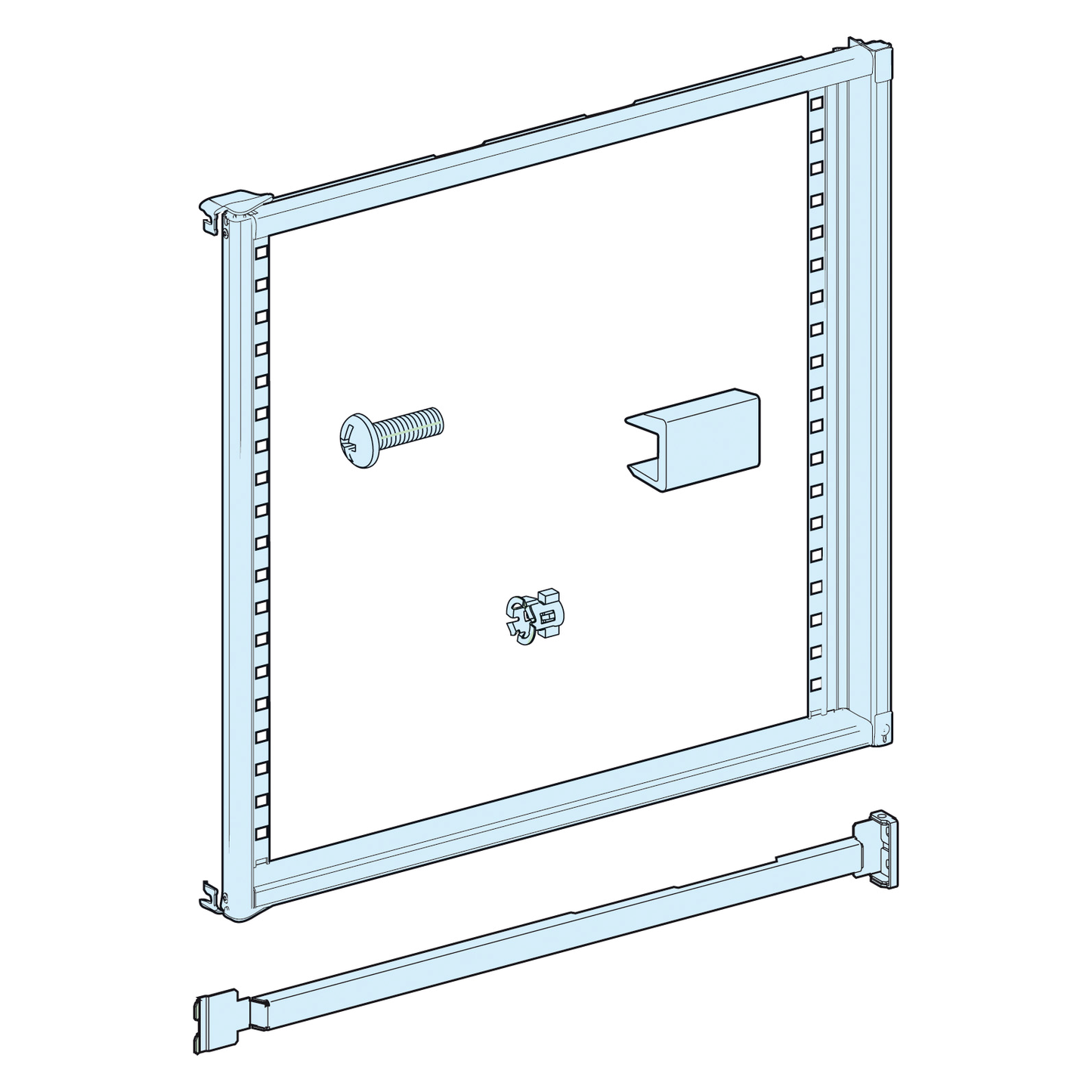 Schneider Electric-LVS08560-PrismaSeT P - Cadre partiel support plastron 10M - L650