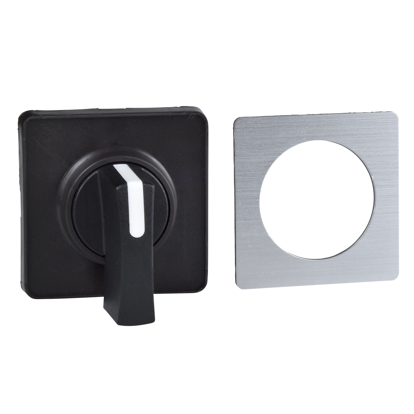 Schneider Electric-KBC1H-Harmony - tête de manoeuvre - 45x45mm - métal.- crosse noire - marquage à graver