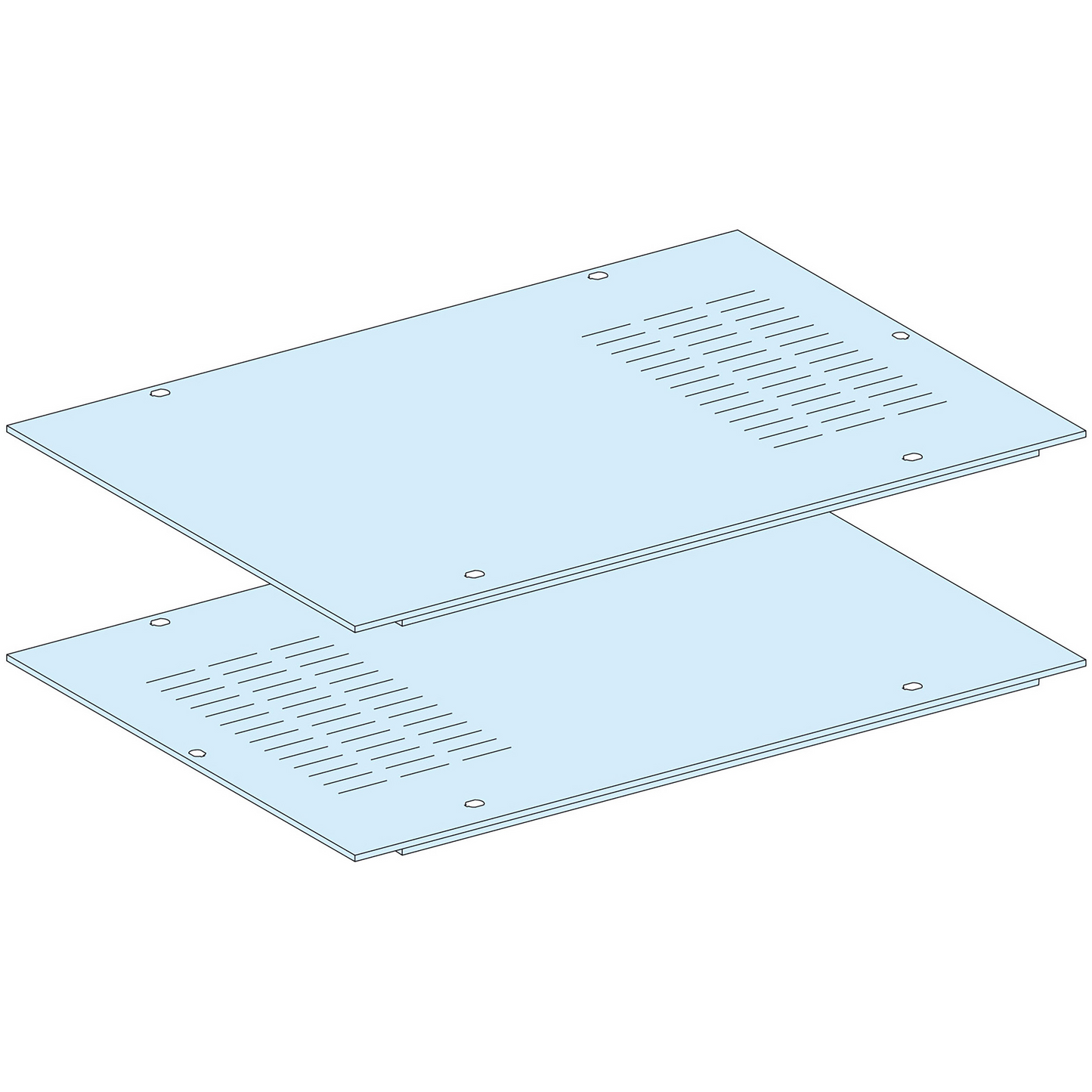Schneider Electric-LVS08738-PrismaSeT P - Panneau de fond - 2 demi panneaux ventilés - IP30 - L800