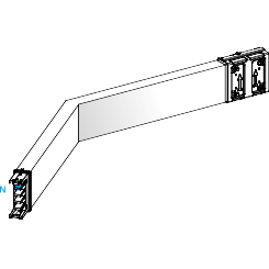 Schneider Electric-KSA250DLC43B-Canalis KSA - Coude spé. Horiz. 250A - 95° à 175° - côtés 250 à 750mm