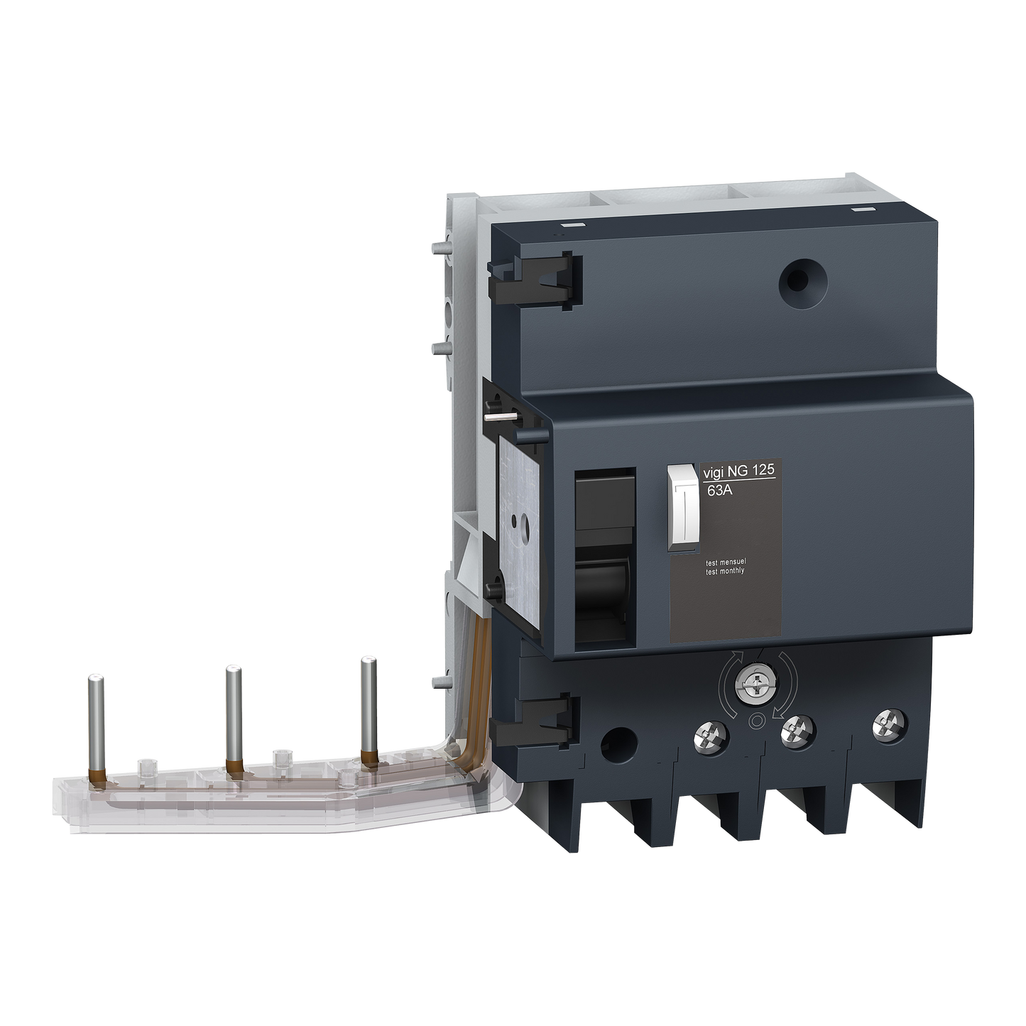 Schneider Electric-19003-Acti9 Vigi NG125 - Bloc diff. 230Vca à 400Vca - 3P - 63A - 300mA - Type AC
