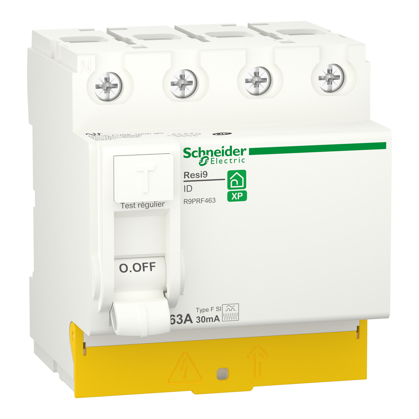Schneider Electric-R9PRF463-RESI9 - interrupteur différentiel - 4P - 63A - 30mA - type Fsi - peignable
