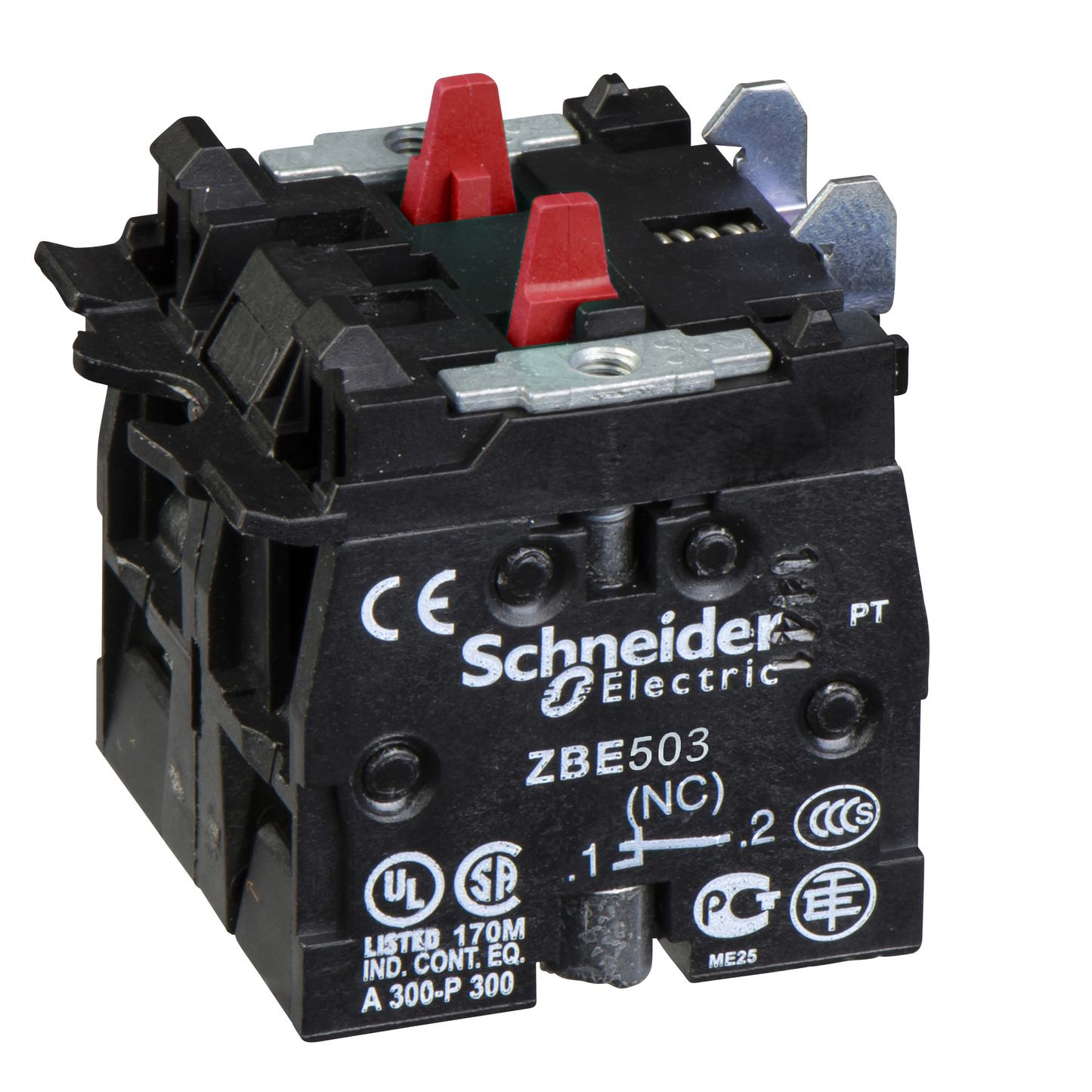 Schneider Electric-ZBE503-Harmony - bloc contact - 2F - forte charge - raccordement vis-étrier