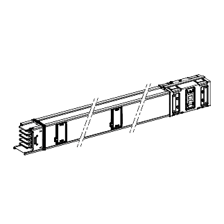 Schneider Electric-KSA630ED4154-Canalis KSA - tronçon droit 630A - 1.5m - 4 sorties de dérivation