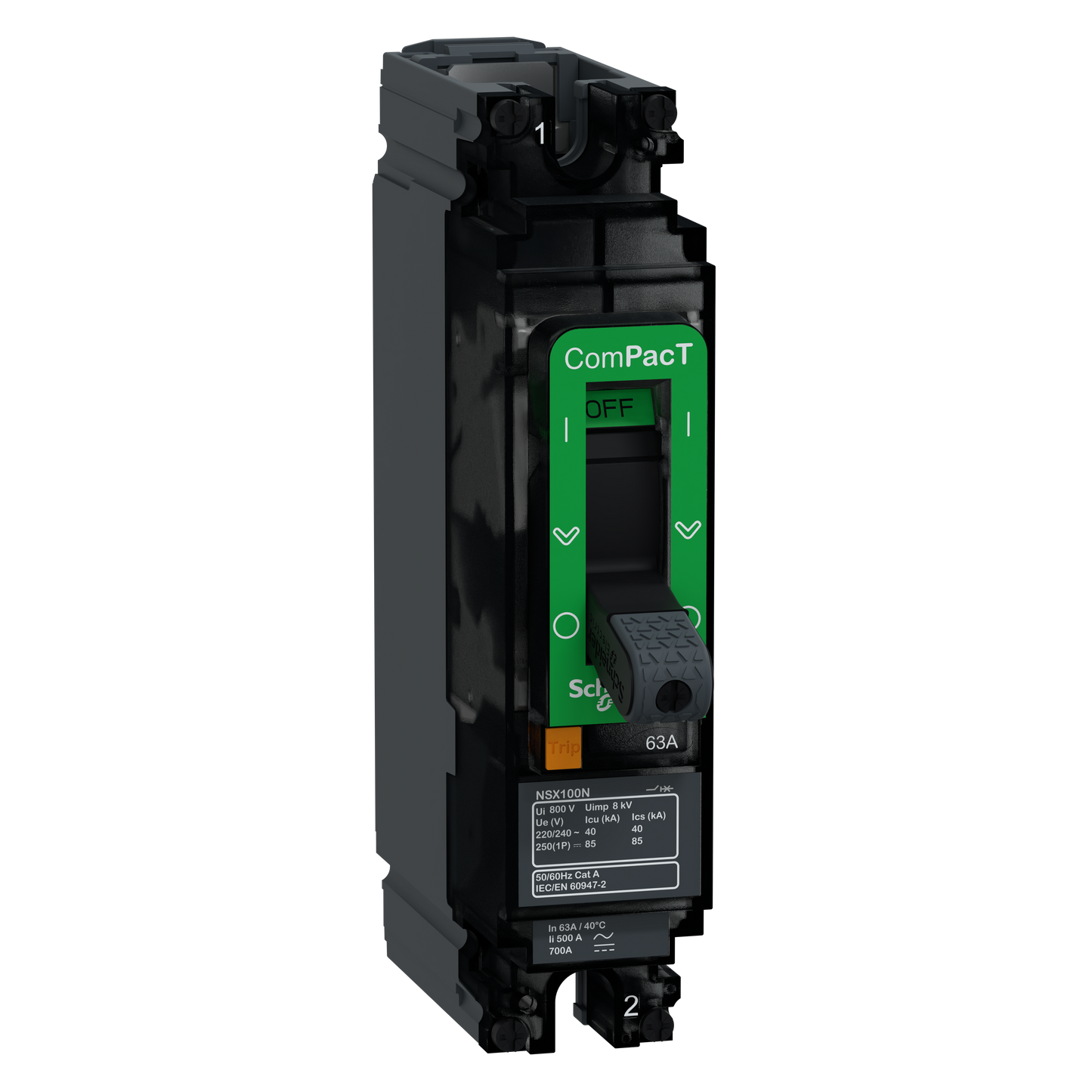 Schneider Electric-C10N1TM063-NSX100N disj TMD 63A 1P fx