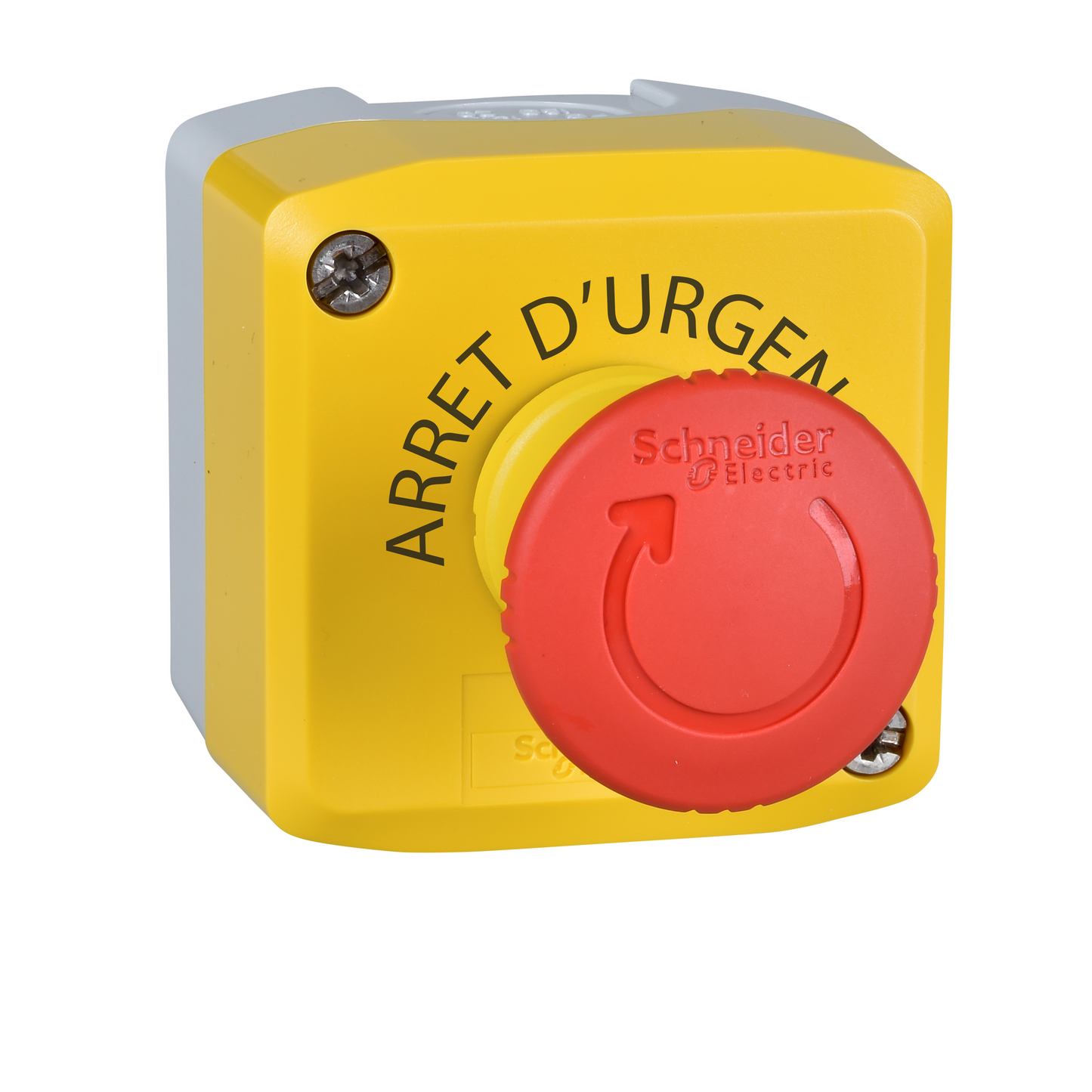 Schneider Electric-XALK178GTHFR-Harmony - Boite 1 bouton equipee marqu.arret d urgence