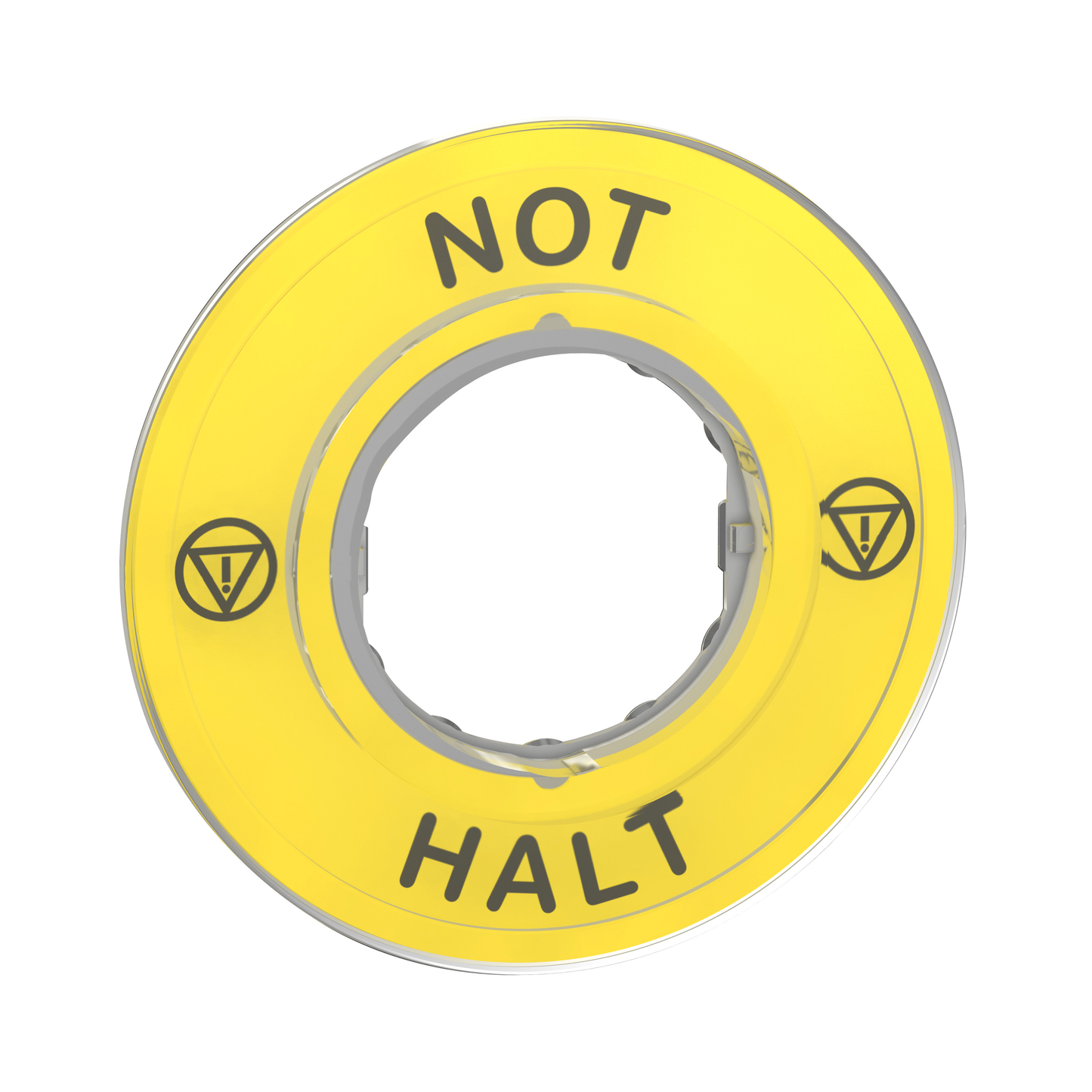 Schneider Electric-ZBY9220-Harmony - étiquette circulaire jaune 3D - Ø60 - Not-Halt