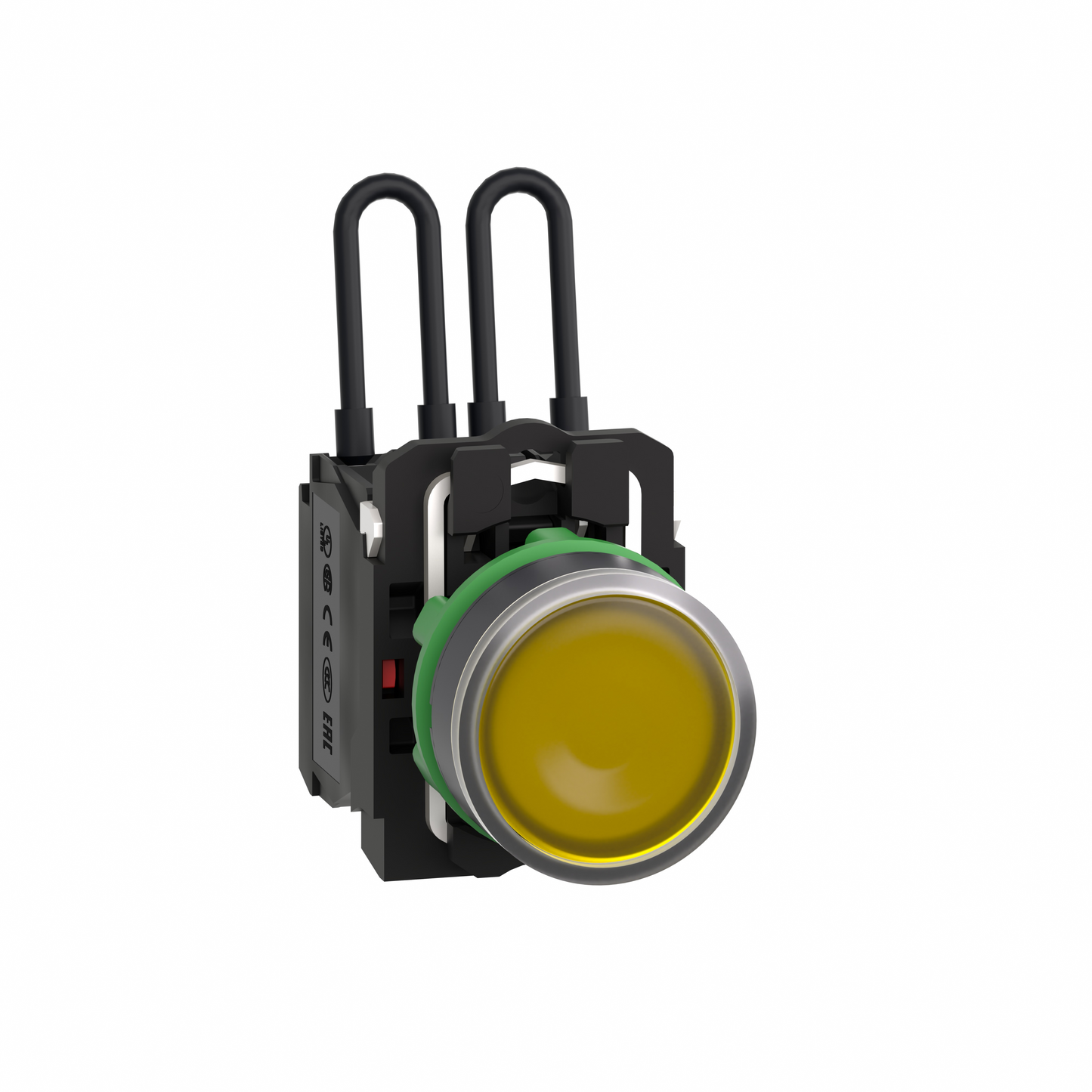 Schneider Electric-XB5AW28B5-Harmony XB5 - voyant lumineux DEL - Ø22 - test lampe - jaune - 24V - vis étrier