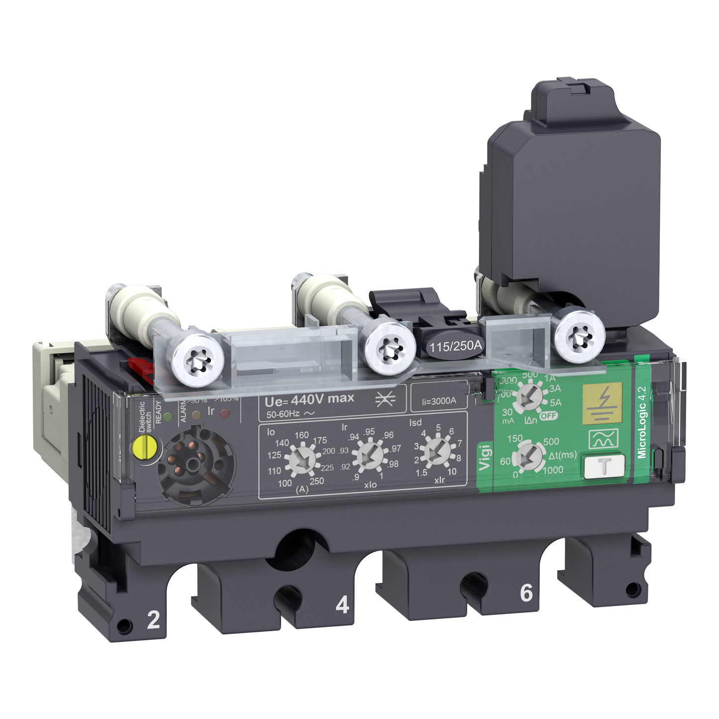 Schneider Electric-C1034V100-ComPacT NSX - Déclencheur MicroLogic 4.2 Vigi 100A - 3P3D pour NSX100-250
