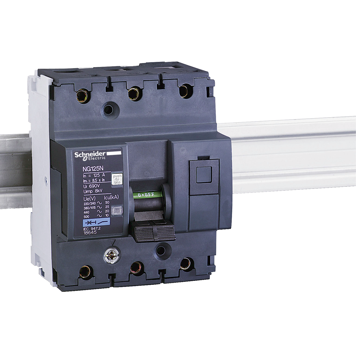 Schneider Electric-18645-Acti9 NG125N - Disjoncteur modulaire - 3P - 125A - Courbe C - 25kA