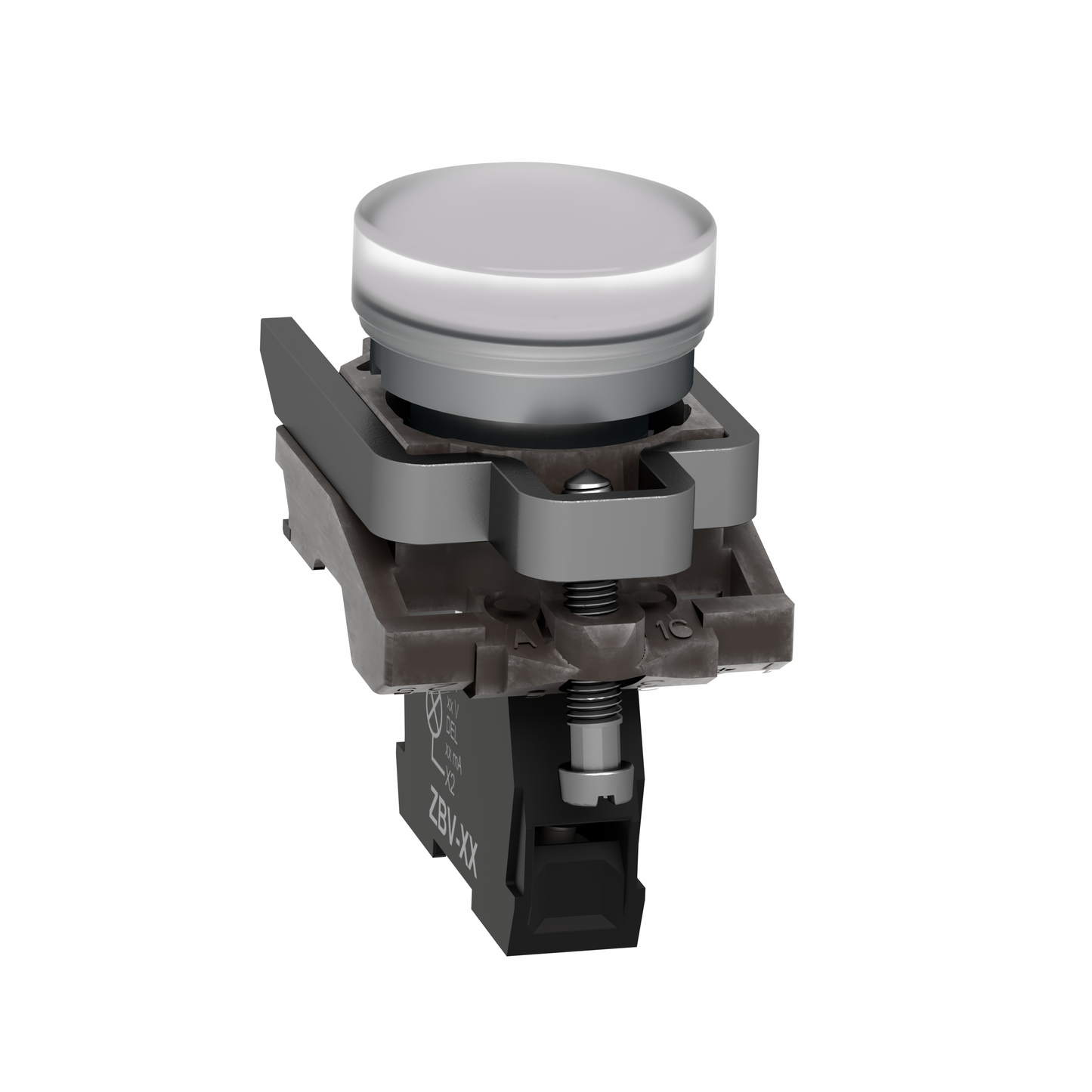 Schneider Electric-XB4BV61-Harmony XB4 - voyant lumineux BA9s - Ø22 - blanc - direct 250V max - vis étrier