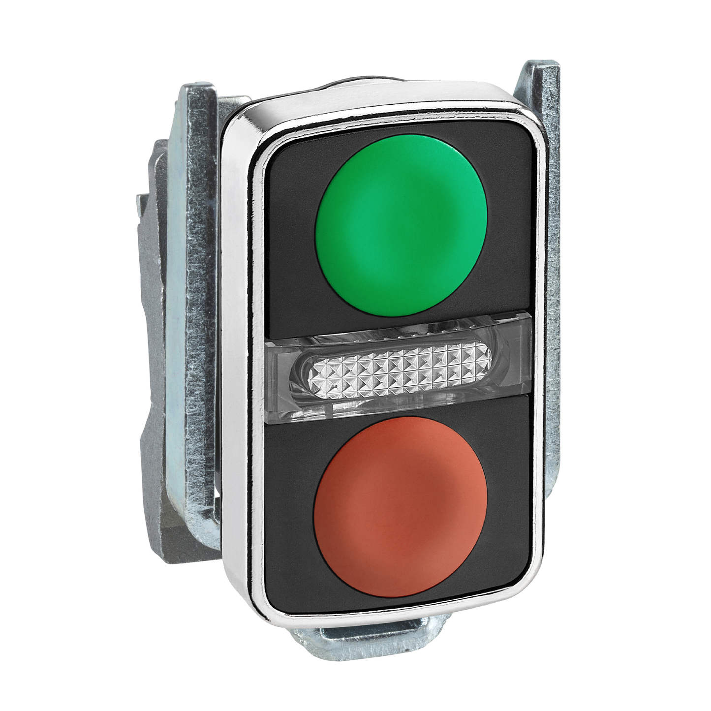 Schneider Electric-ZB4BW7A3740-Harmony tête bt-pous double touche Ø22 vert + rouge non marqué IP66, IP69K