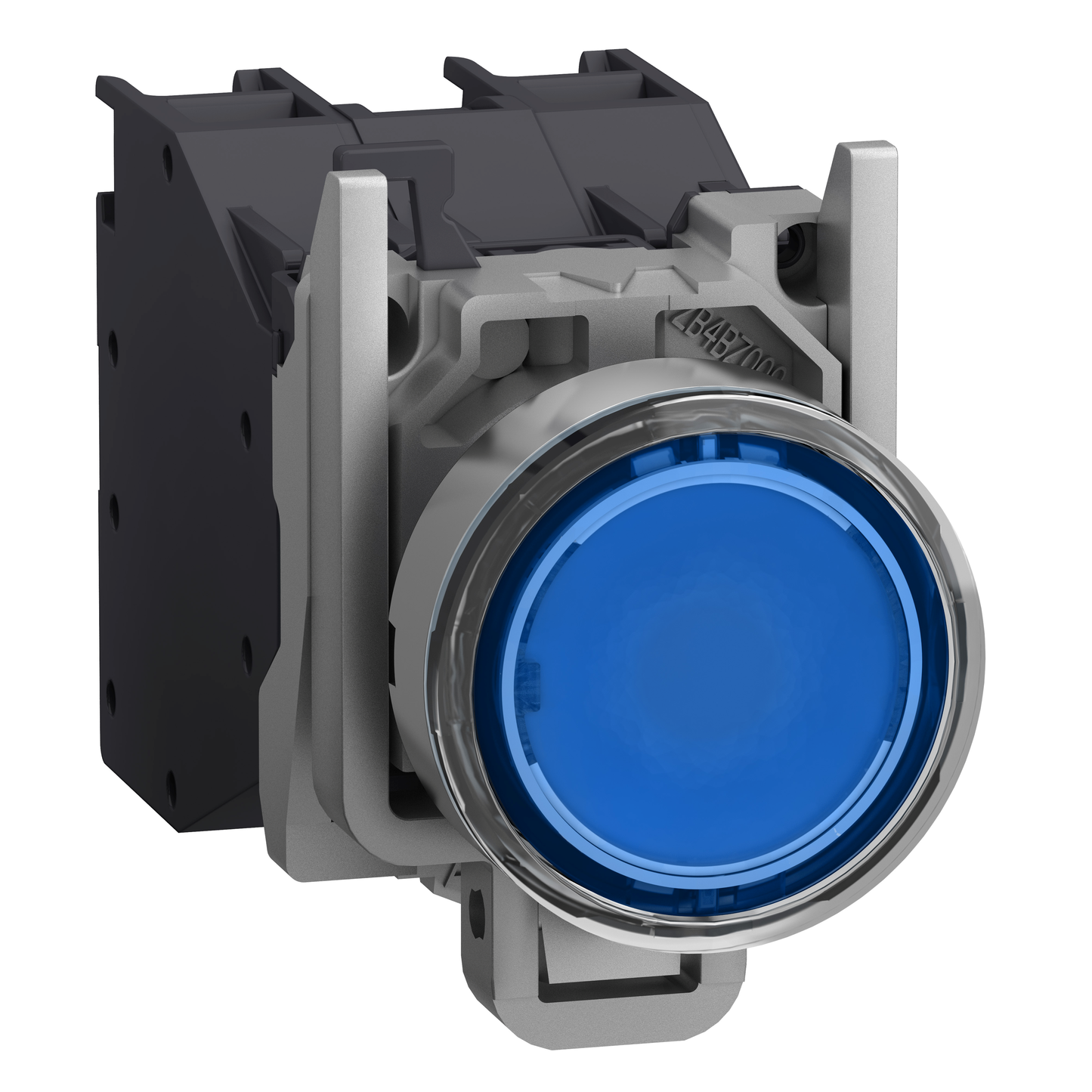 Schneider Electric-XB4BP683BM5GEX-Harmony XB4 - bouton poussoir lumin impuls Atx gaz - Ø22 - bleu - 2F - 24/250V