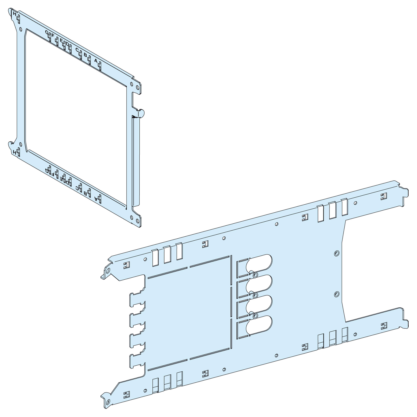 Schneider Electric-LVS03415-PrismaSeT P - Platine NSX100-250 - débro/chassis-3P4P horiz-tte Cde-L650