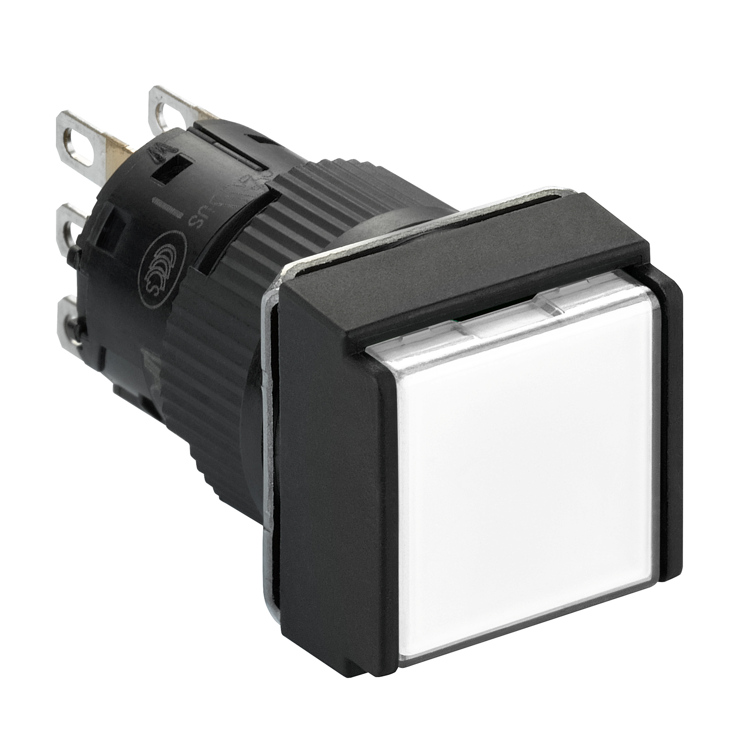 Schneider Electric-XB6ECW1B1P-Harmony XB6 - bouton-pous. lum. - Ø16mm - à imp. affleurant - 1OF - 24V - blanc