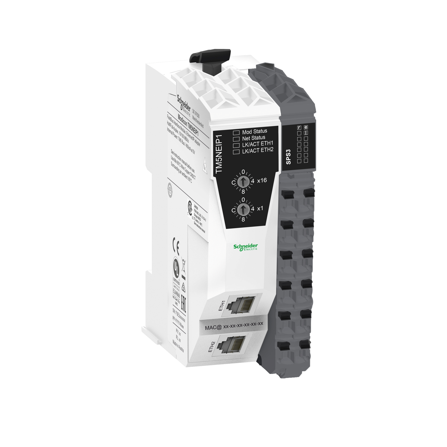 Schneider Electric-TM5NEIP1K-Modicon TM5 - kit coupleur Bus pr extension TM5 TM7 en EthernetIP - IP20 - 100m