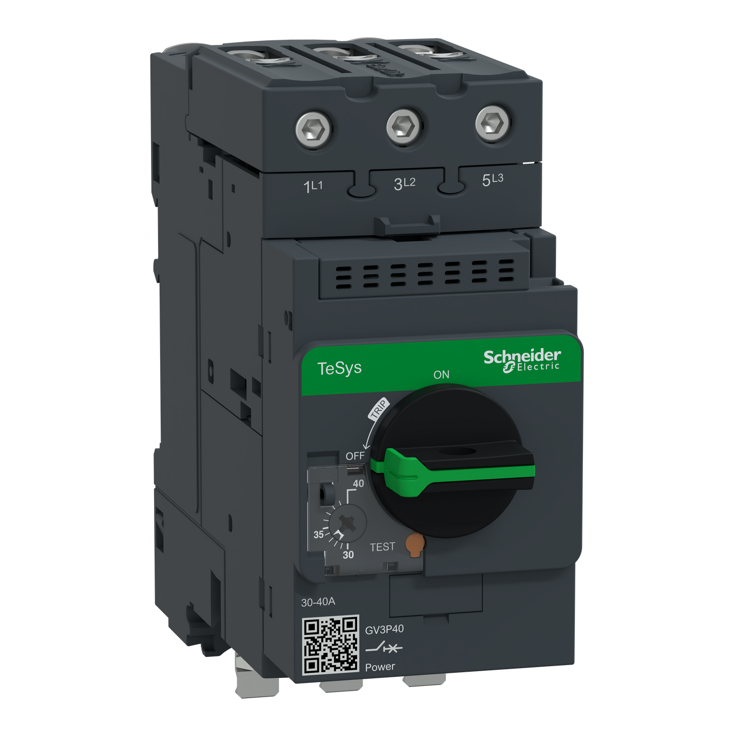 Schneider Electric-GV3P401-TeSys - disjoncteur moteur GV3 - 3P - 30A à 40A - Everlink BTR (1 bornier)