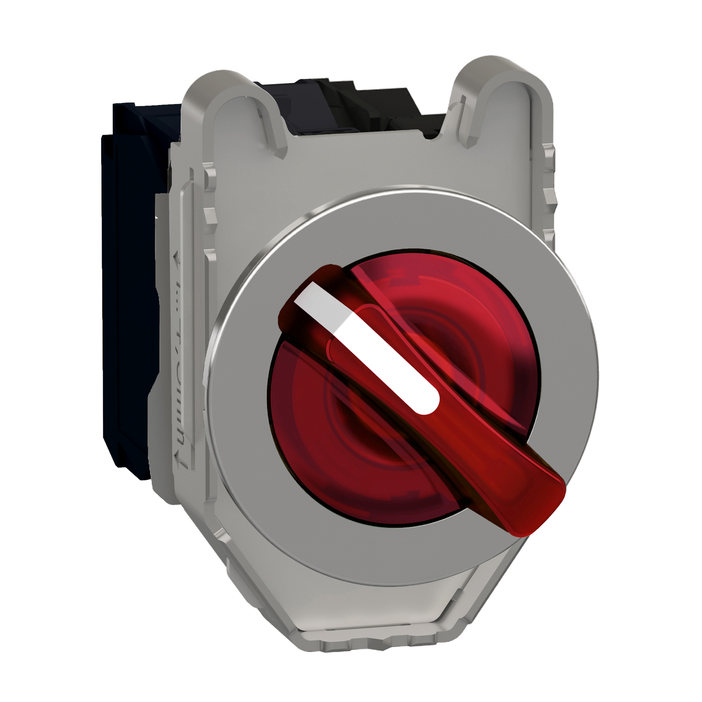 Schneider Electric-XB4FK124M5-Harmony XB4 - bouton man lumin - flush - 2 pos fix - rouge - 1O+1F - 230V