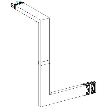 Schneider Electric-KSA400DMBL43F-Canalis KSA - coude multiple coupe feu 400A - 3 côtés ajustables 250-750mm
