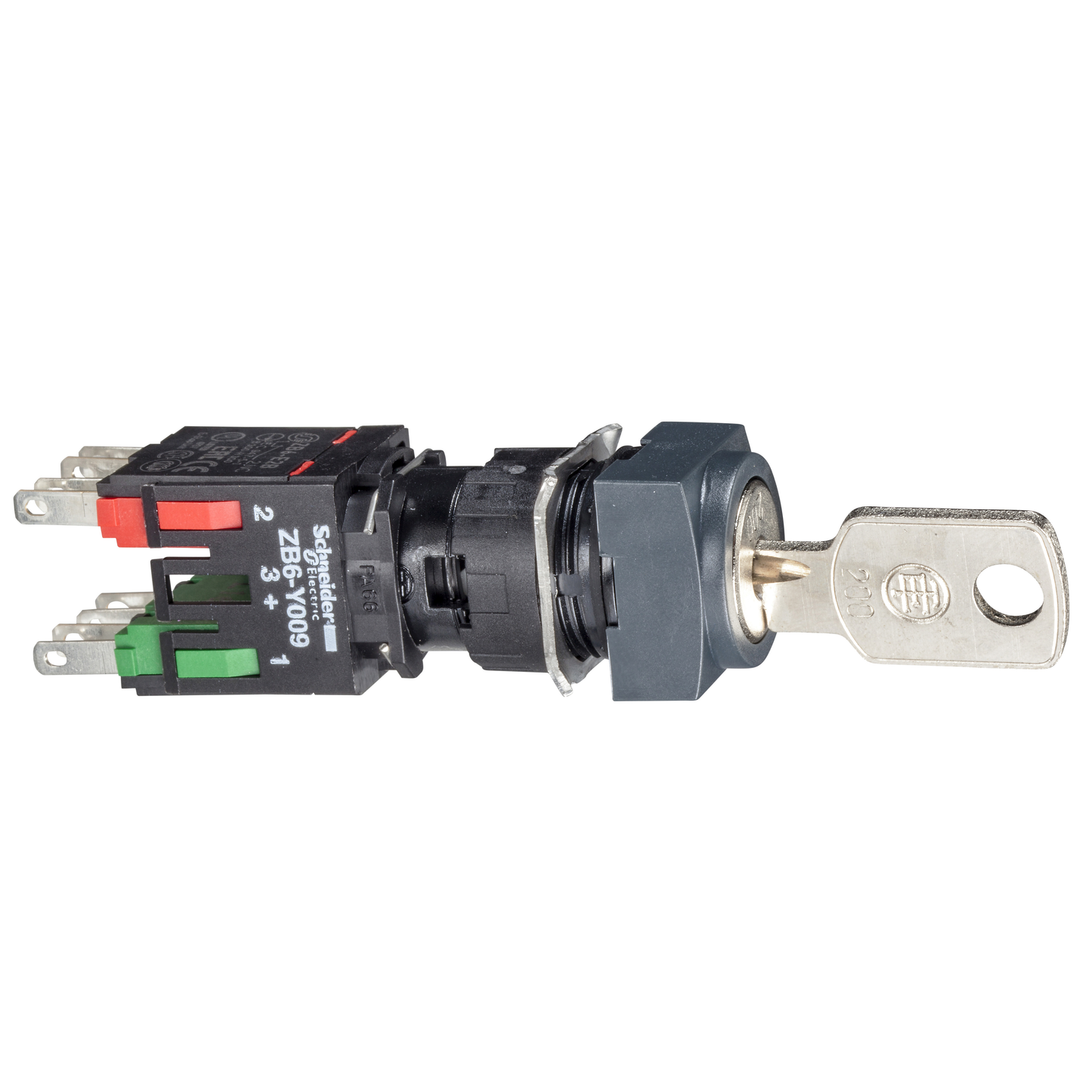 Schneider Electric-XB6CGH5B-BOUTON TOURNANT NOIR DIAM 16 À SERRURE 3