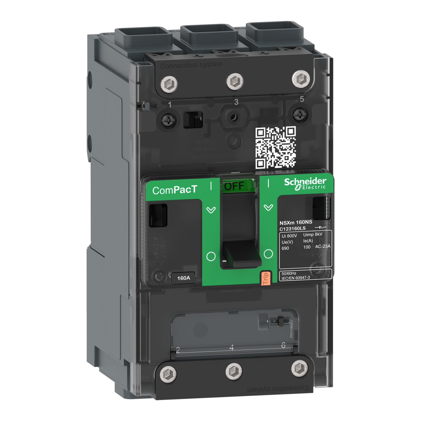 Schneider Electric-C123160LS-ComPacT NSXmNA - interrupteur-sectionneur - 160A - 3P - borne EverLink