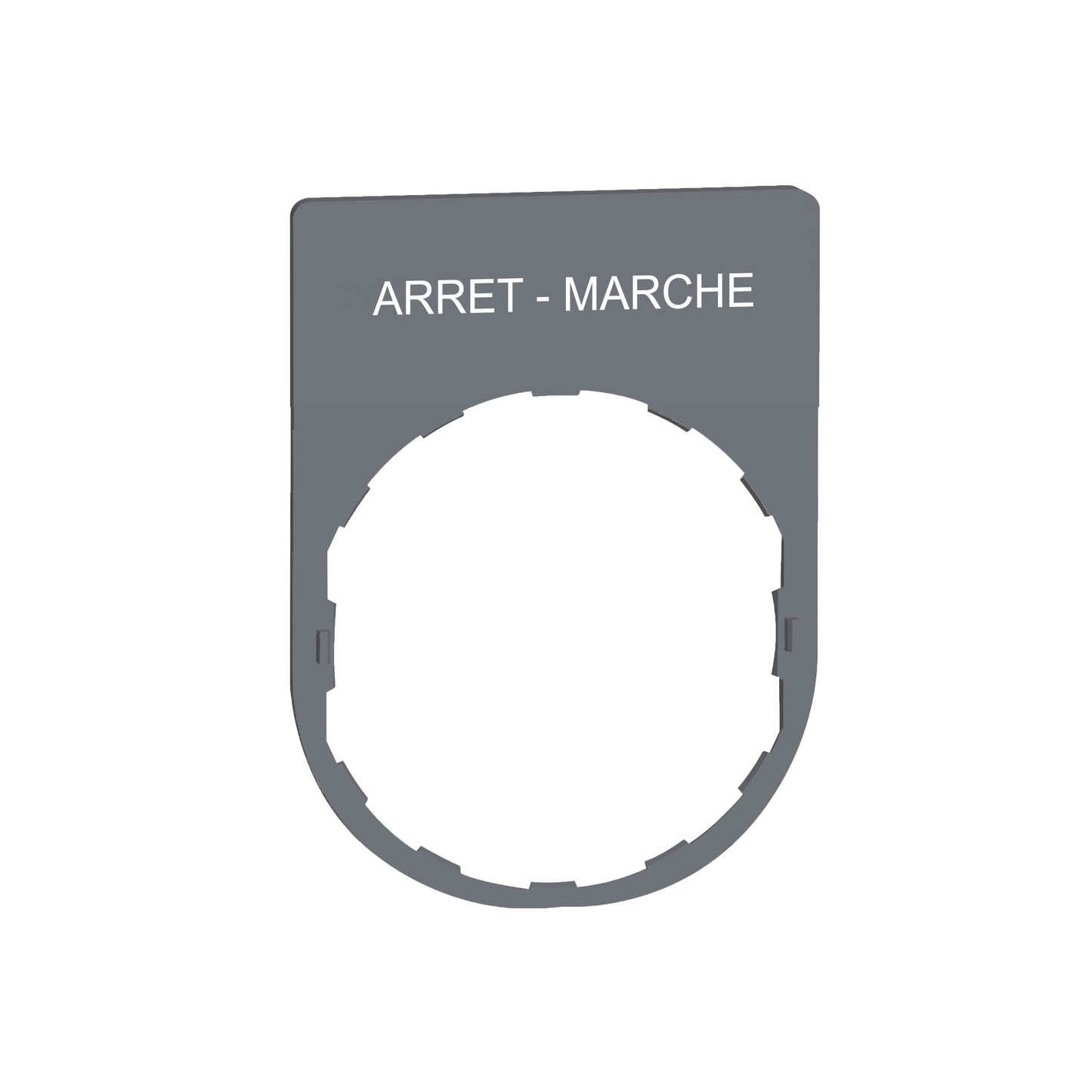 Schneider Electric-ZBYP2166C0-Harmony - étiquette plate - 30x40 - plastique gris - texte AUTO-MAIN blanc