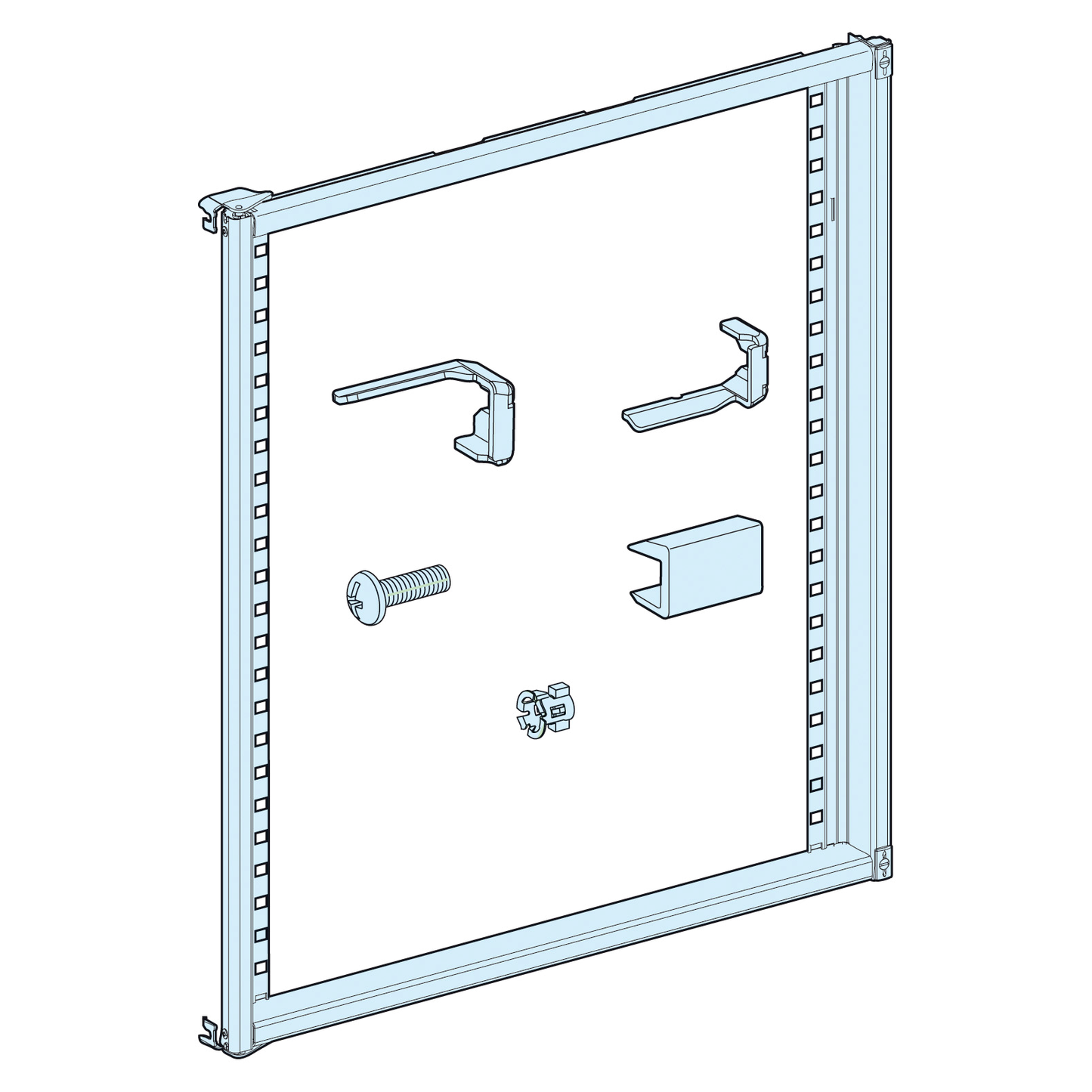 Schneider Electric-LVS08562-PrismaSeT P - Cadre partiel support plastron 12M - L650