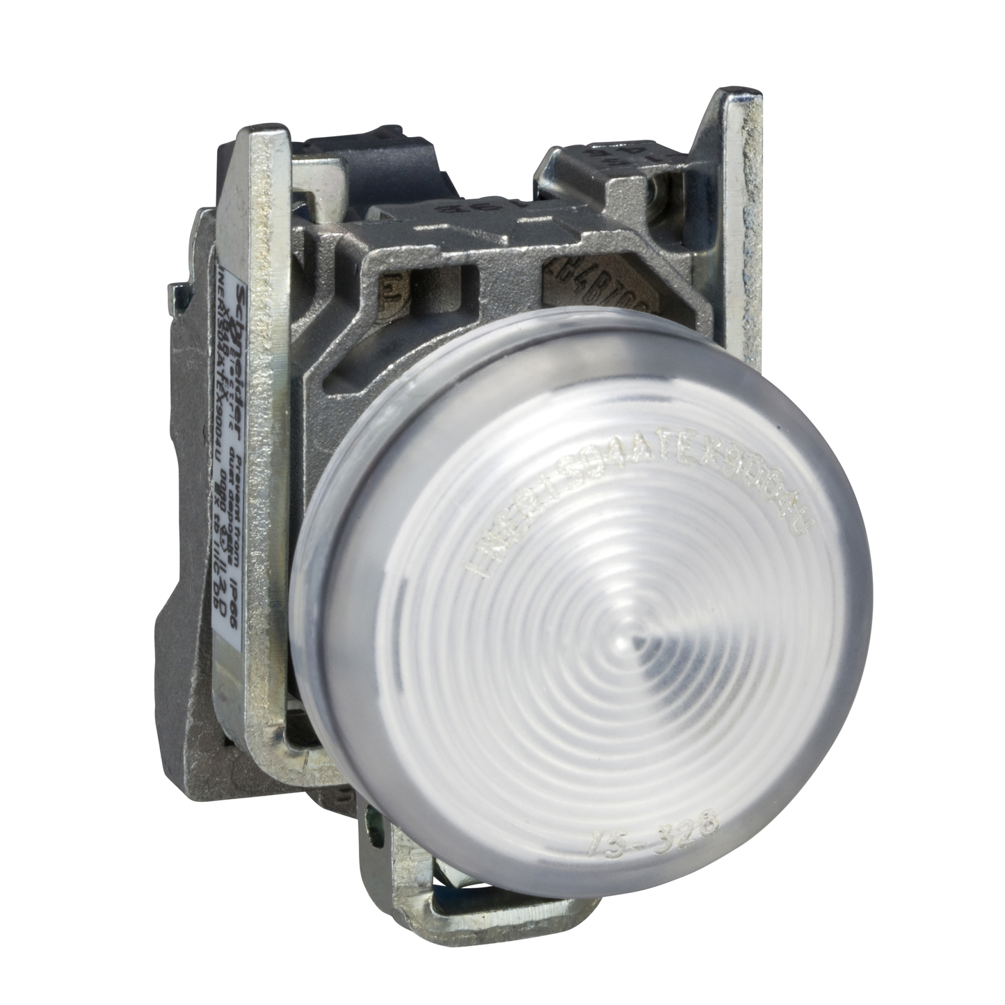 Schneider Electric-XB4BVB1EX-Harmony XB4 - voyant lumineux DEL Atx - Ø22 - blanc - 24V - vis étrier