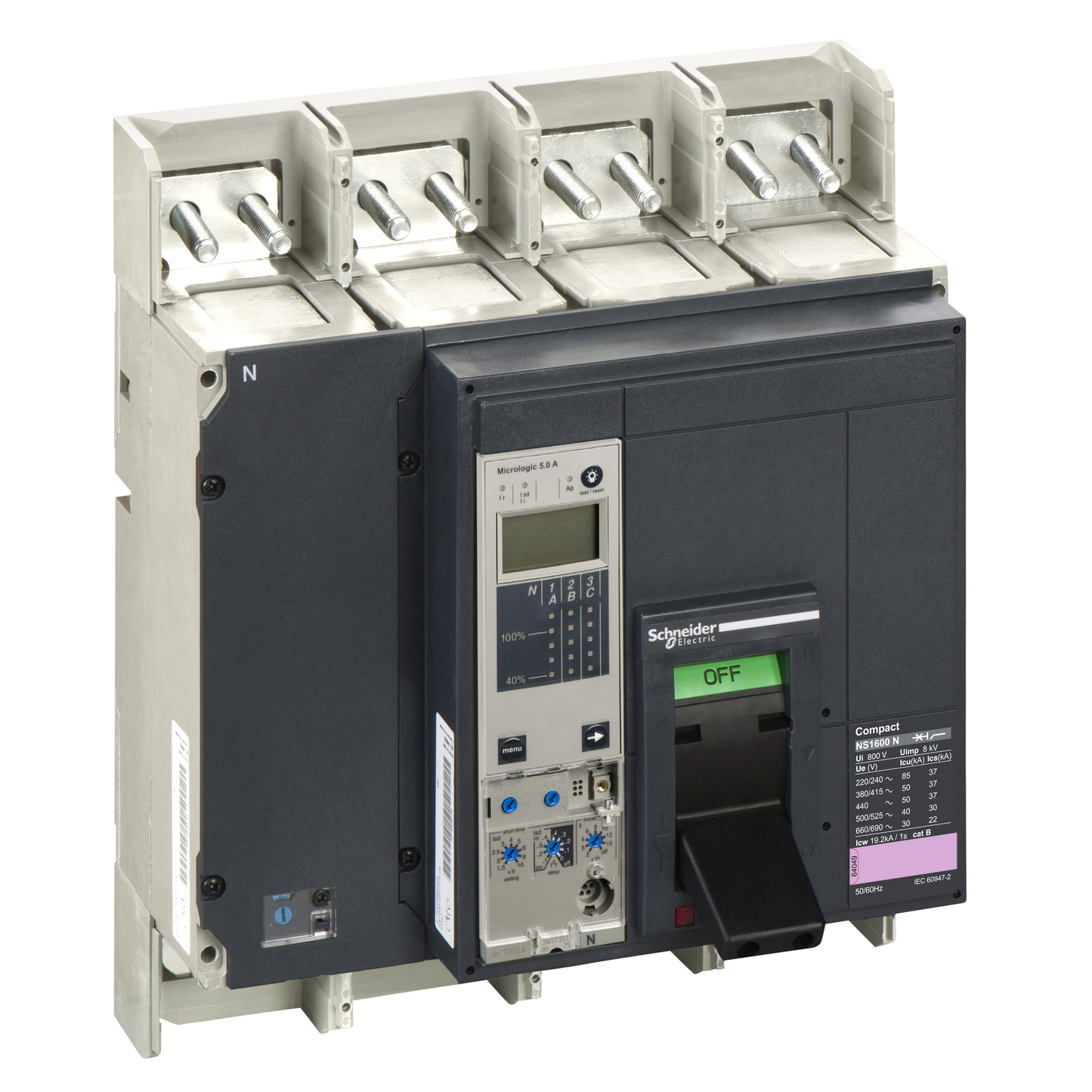 Schneider Electric-33415-ComPact NS1600H - bloc coupure - 4P - 70kA - débrochable électrique